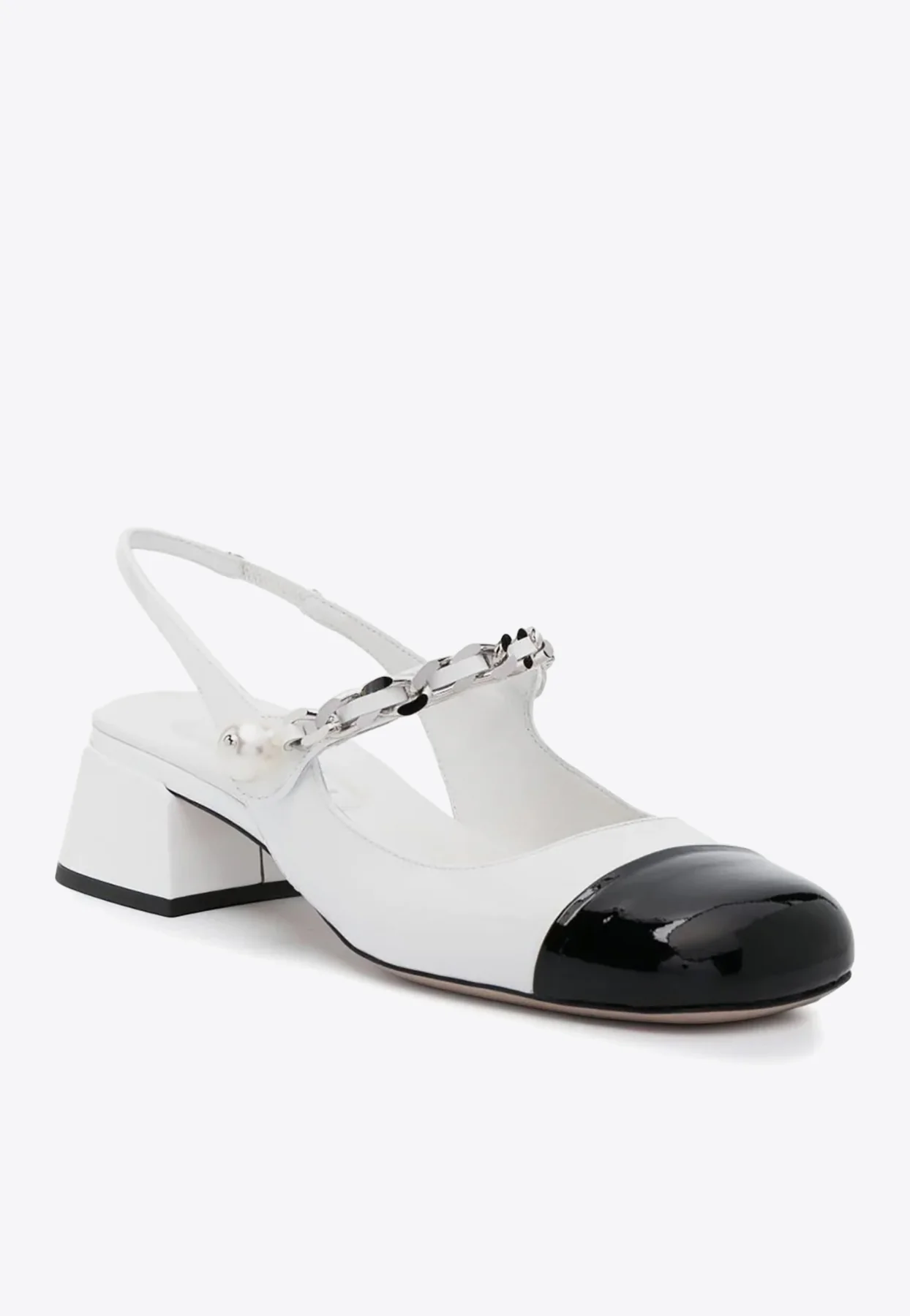 Miu Miu 35 Patent Leather Slingback Pumps