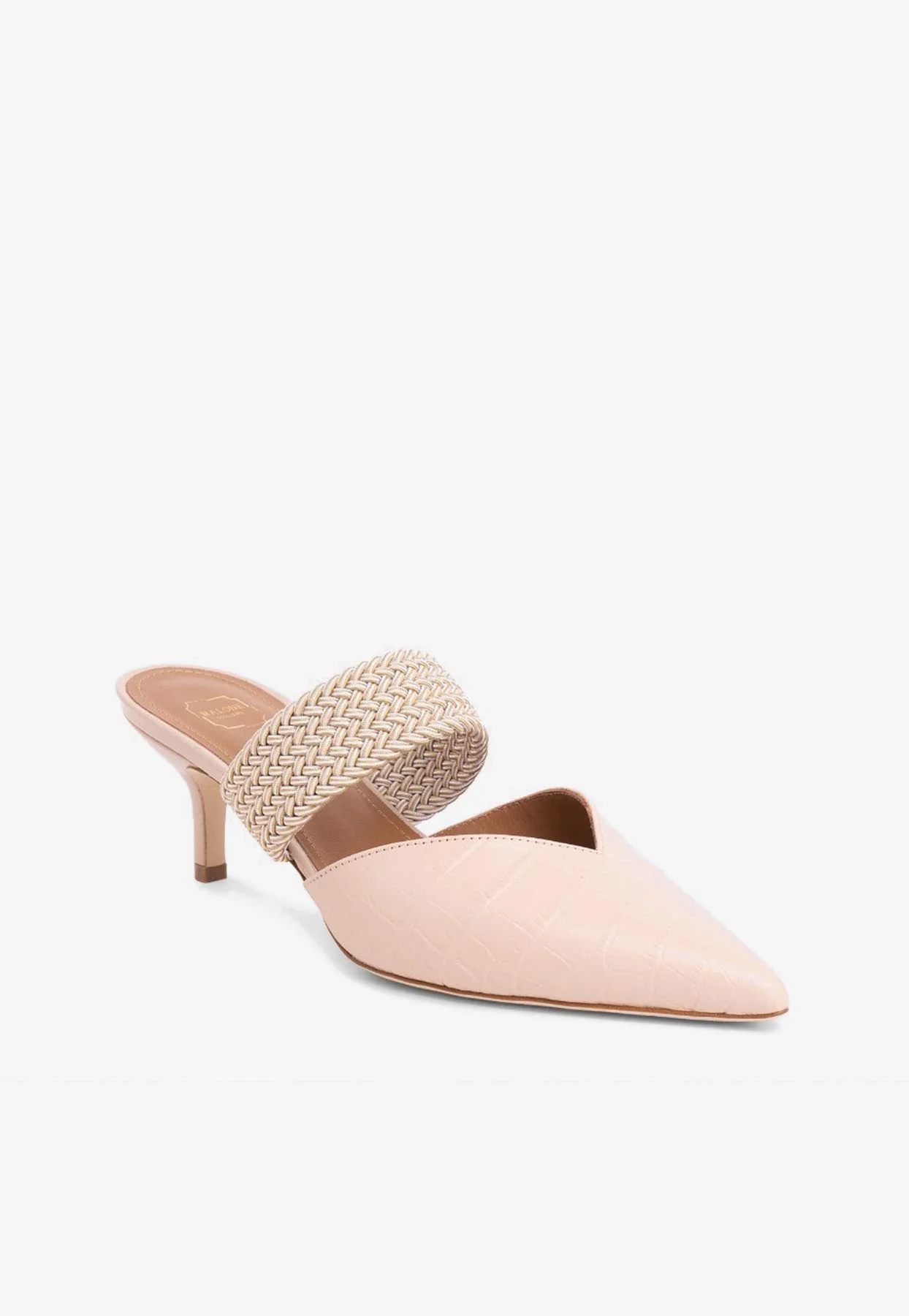 Malone Souliers Maisie 45 Mules in Croc-Embossed Leather