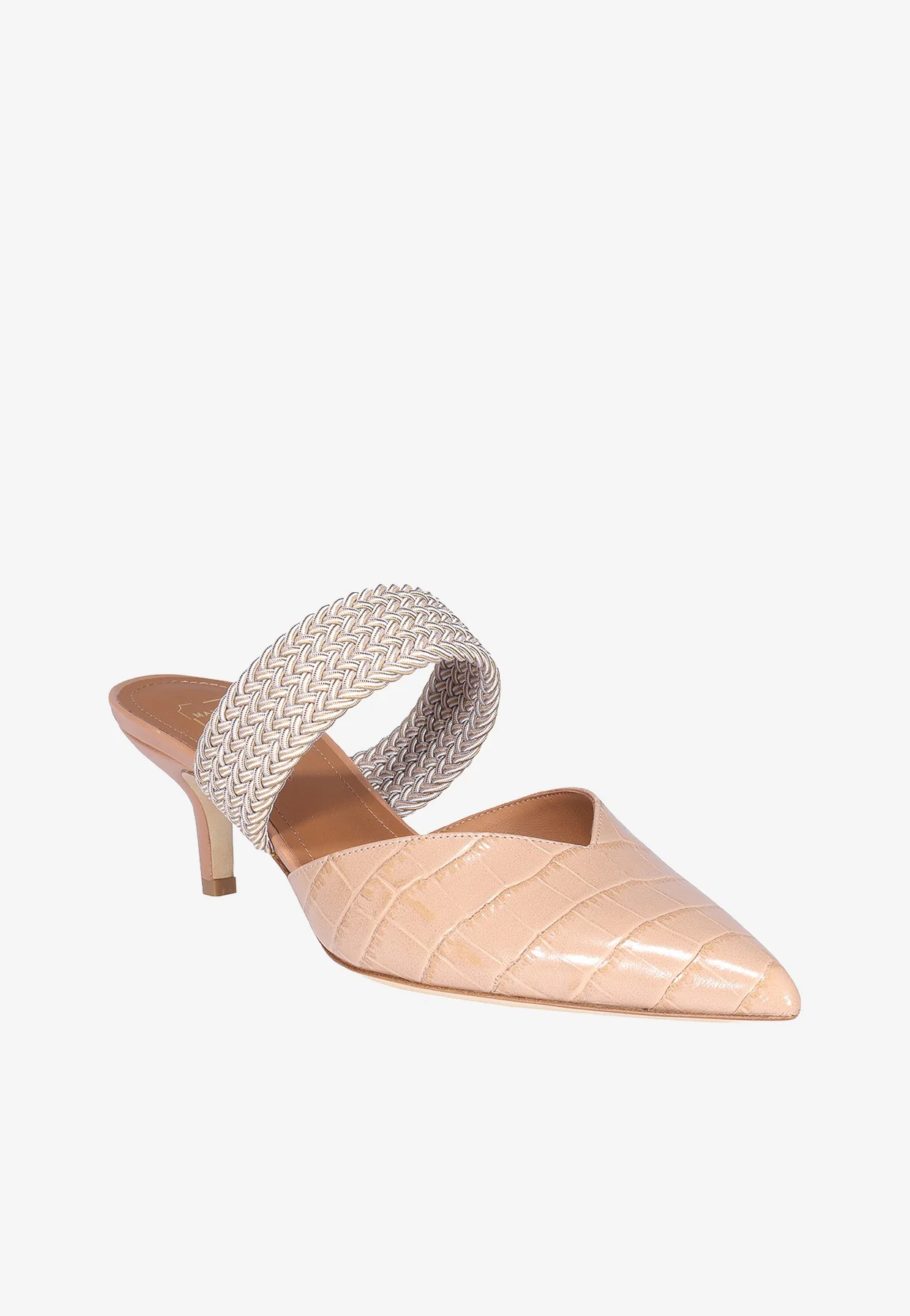 Malone Souliers Maisie 45 Mules in Croc-Embossed Leather