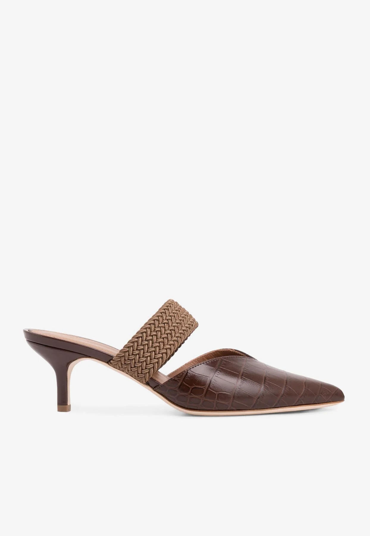 Malone Souliers Maisie 45 Mules in Croc-Embossed Leather
