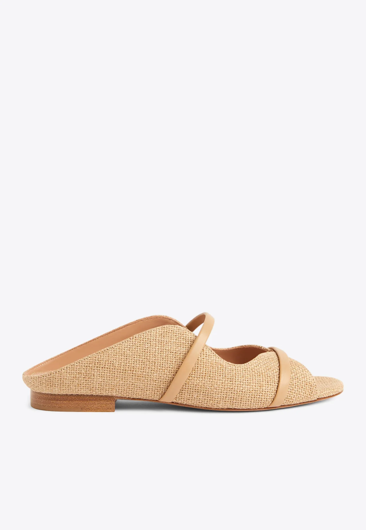 Malone Souliers Norah Peep-Toe Flat Sandals