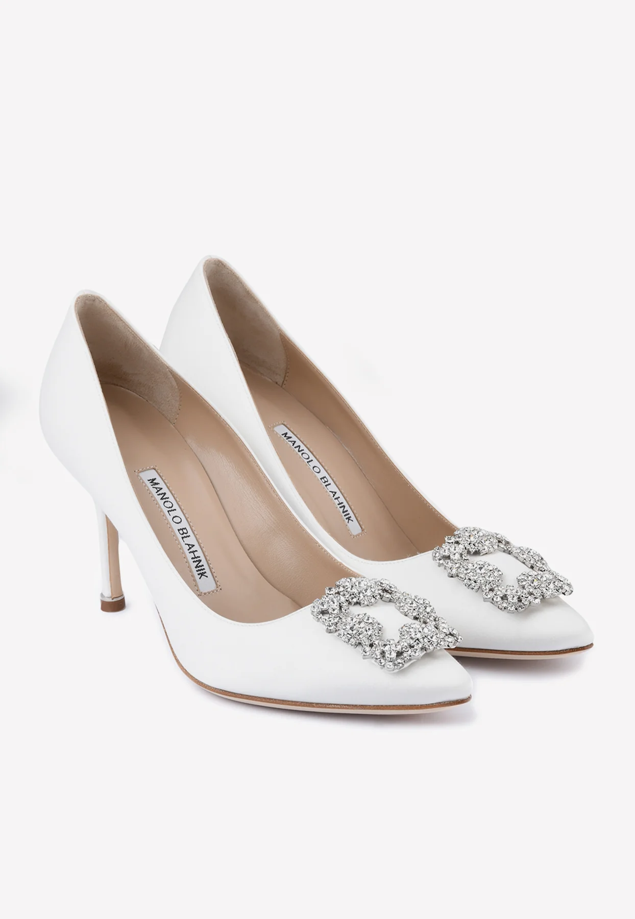 Manolo Blahnik Hangisi 90 Crystal Buckle Pumps