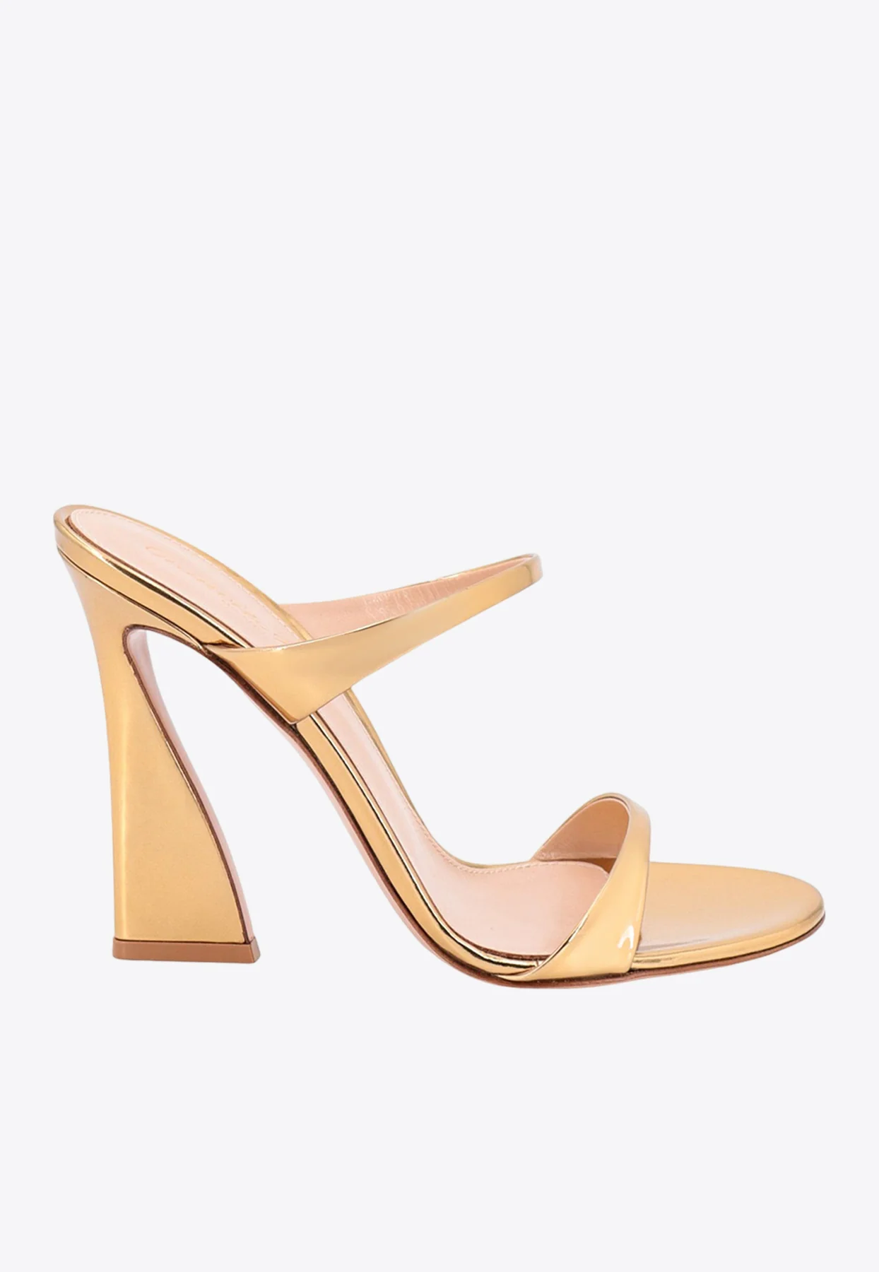Gianvito Rossi Aura 115 Double-Strap Leather Mules