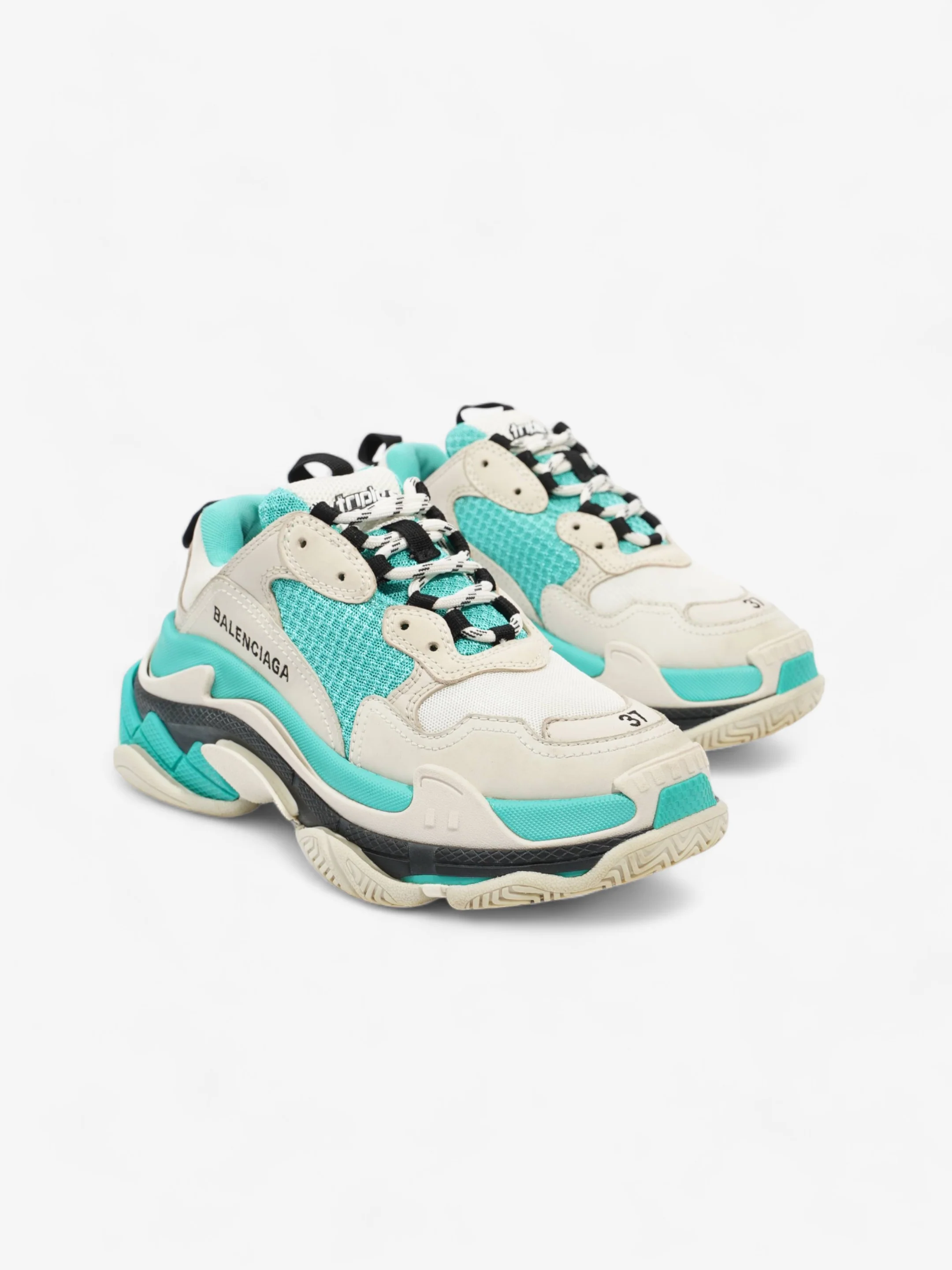 Balenciaga Triple S White / Green Mesh EU 37 UK 4