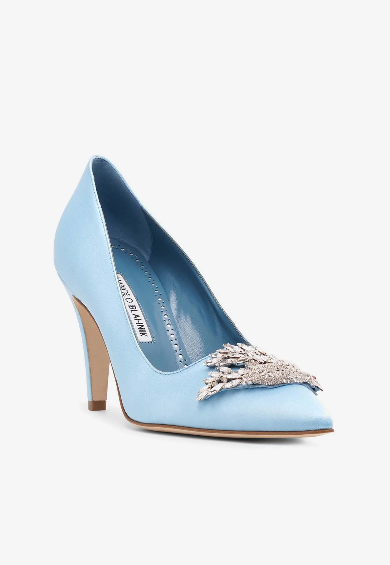Manolo Blahnik Palos 90 Satin Pumps