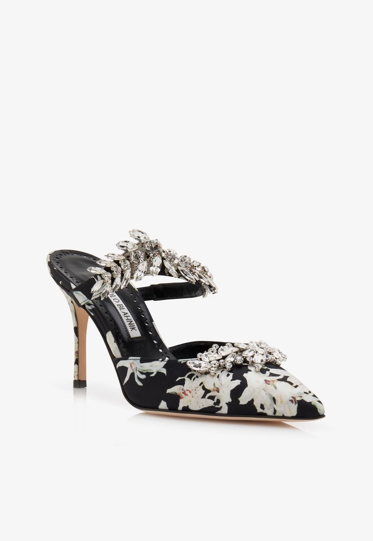 Manolo Blahnik Lurum 90 Silk Mules