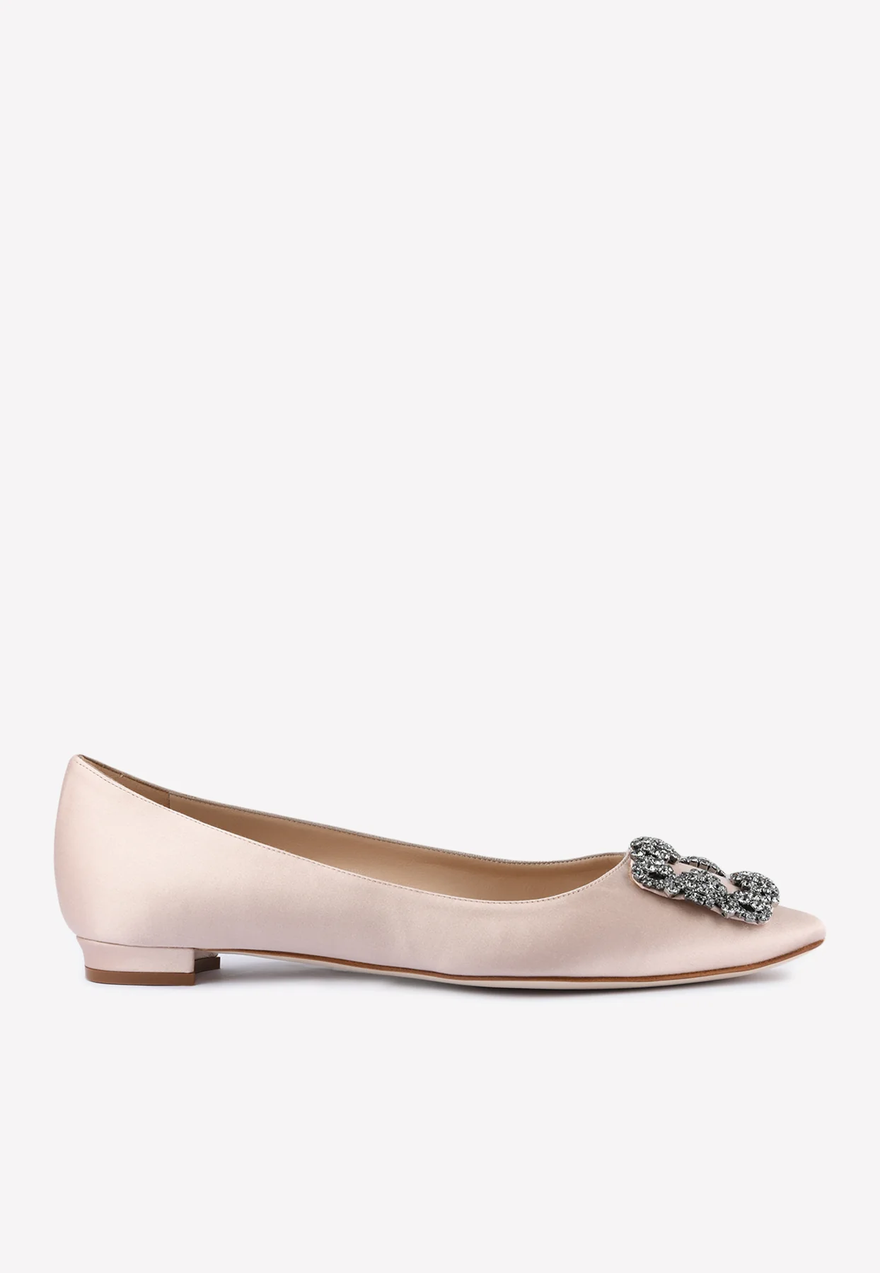 Manolo Blahnik Hangisiflat Crystal-Embellished Ballet Flats