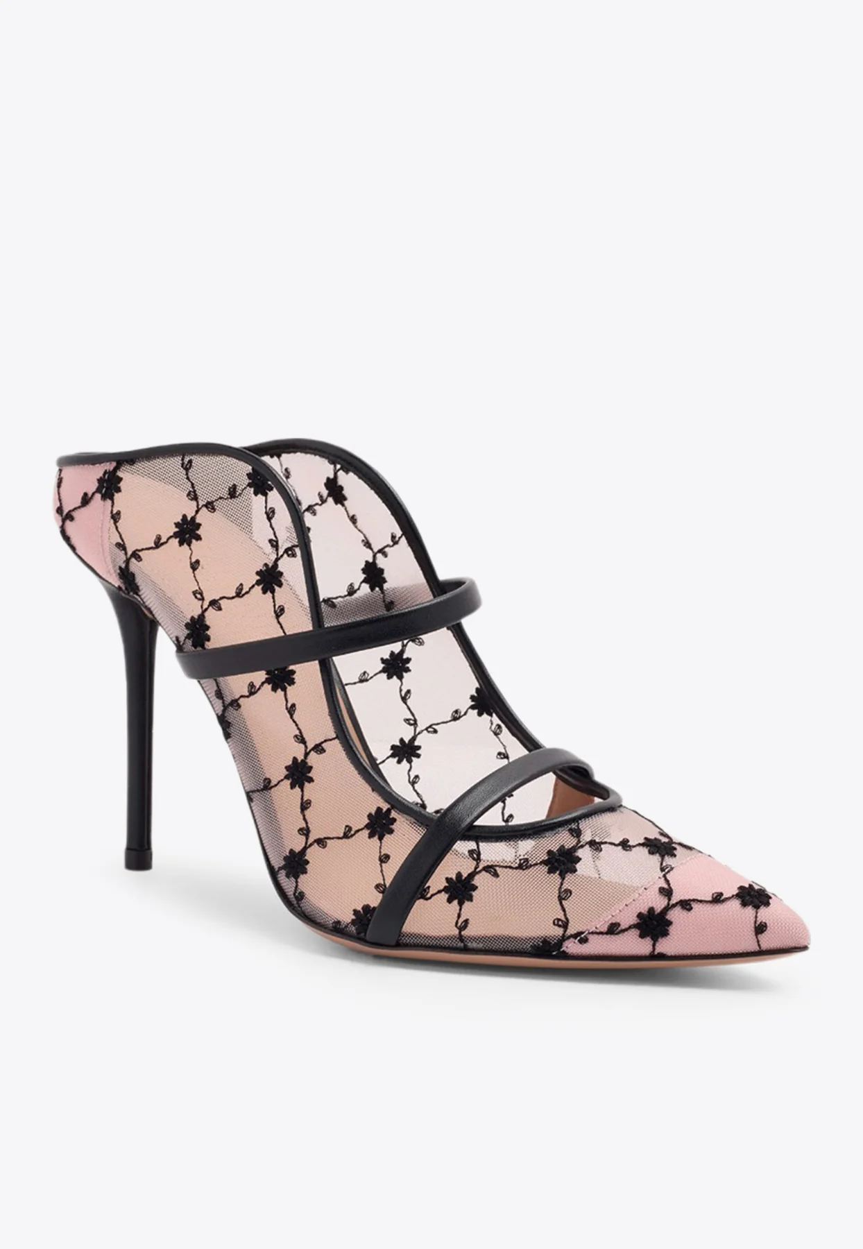 Malone Souliers Maureen 100 Floral Mesh Mules