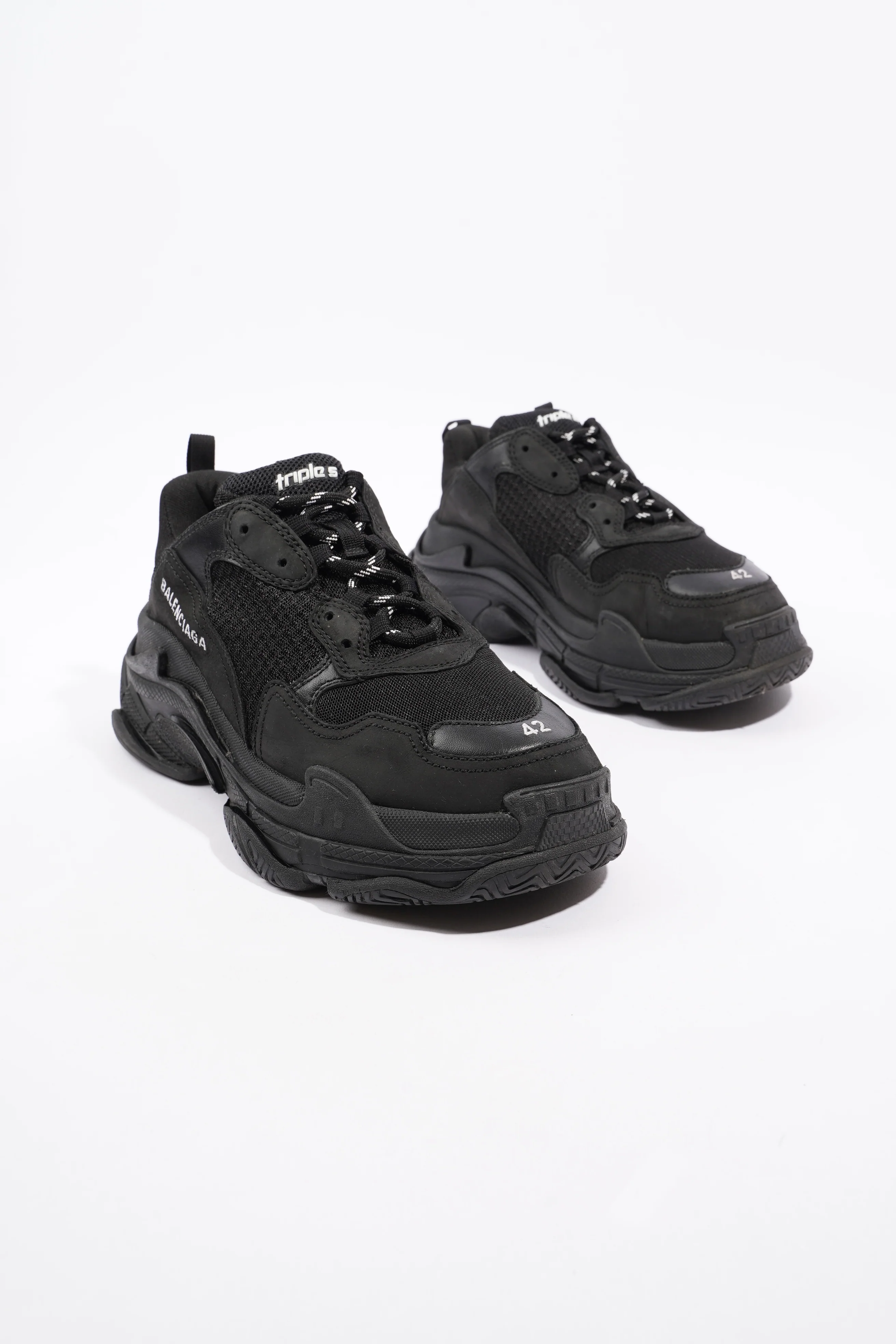 Balenciaga Triple S Black / White Mesh EU 42 UK 8