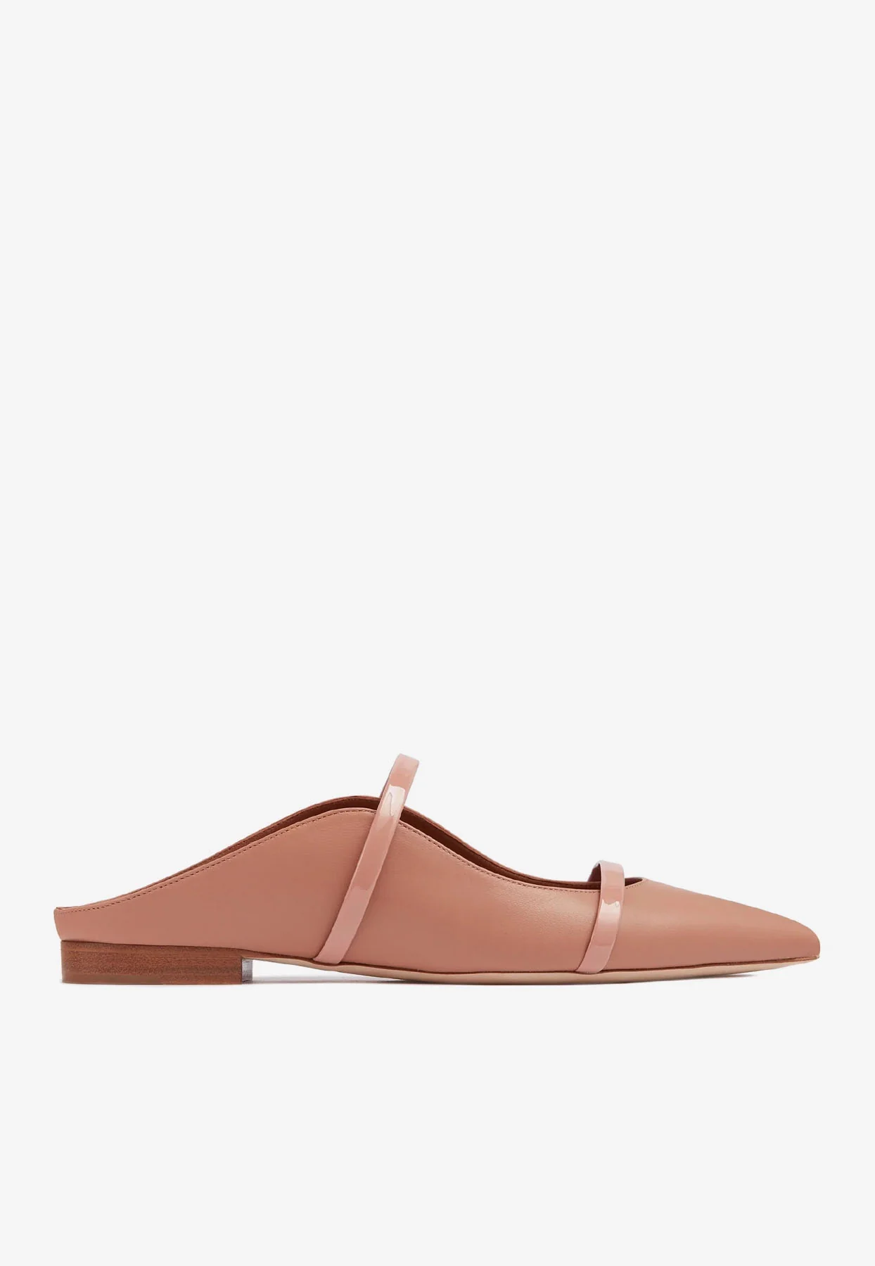 Malone Souliers Maureen Pointed Flat Mules in Nappa Leather