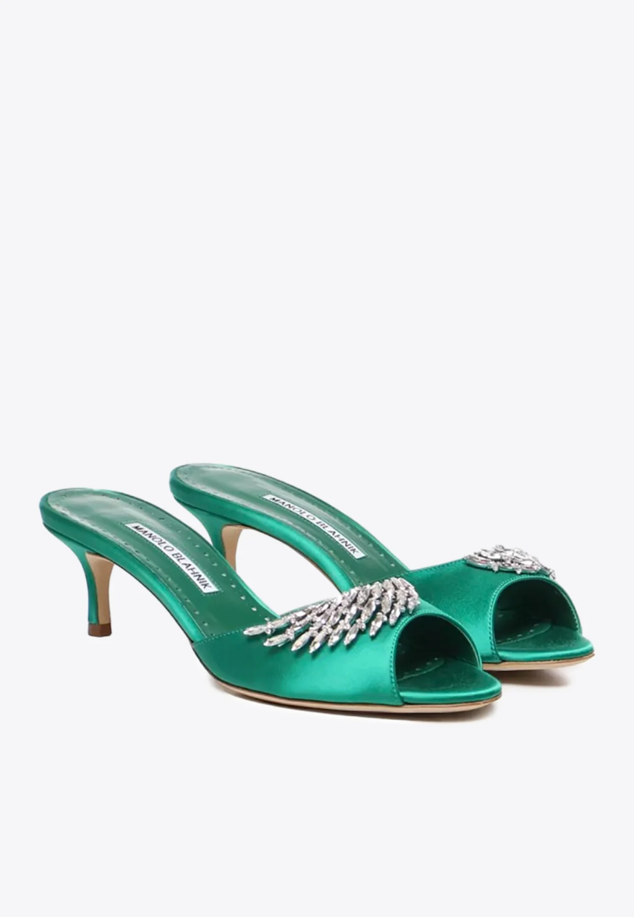 Manolo Blahnik Lumada 50 Crystal-Embellished Sandals