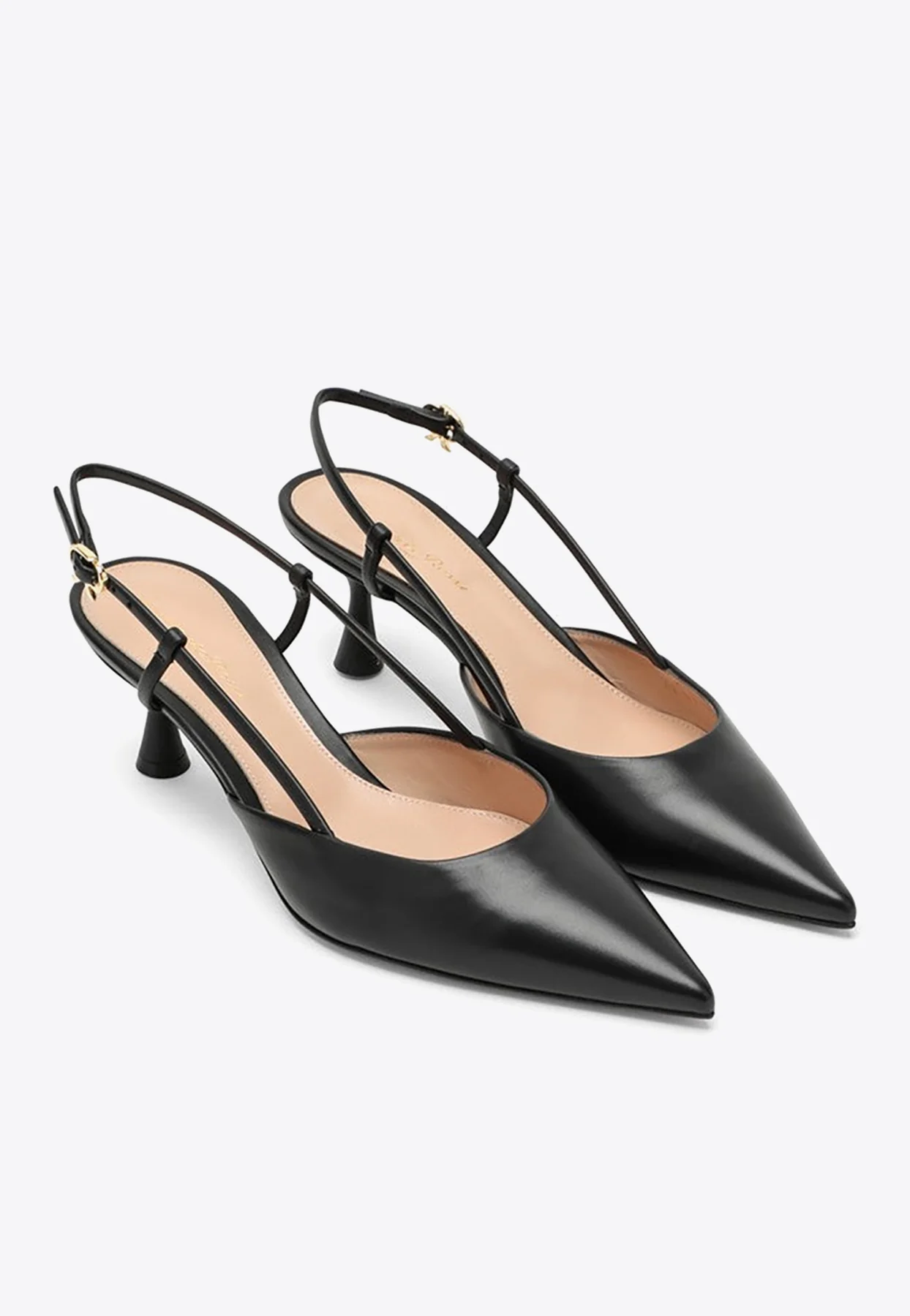 Gianvito Rossi Ascent 55 Slingback Pumps in Calf Leather