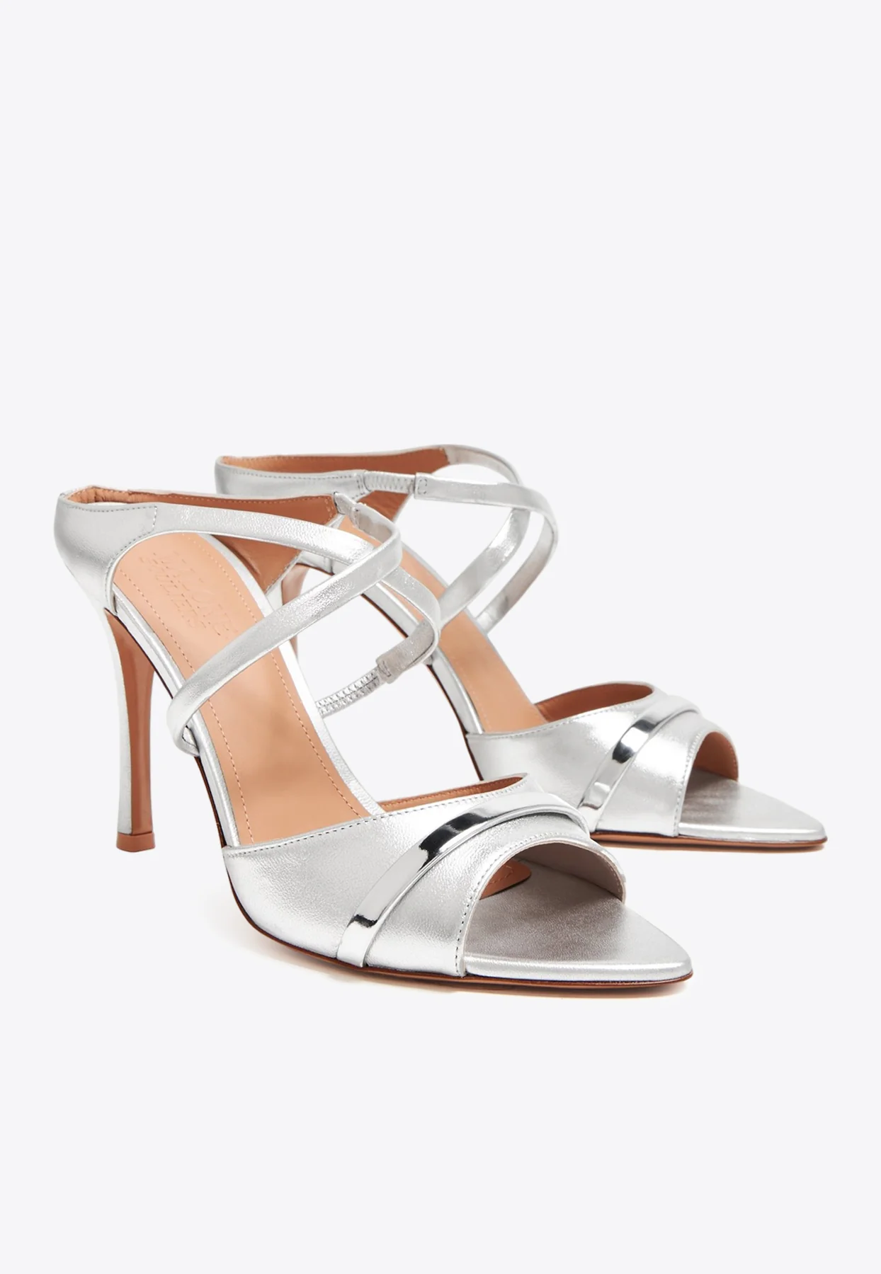 Malone Souliers Yoko 90 Metallic Leather Mules