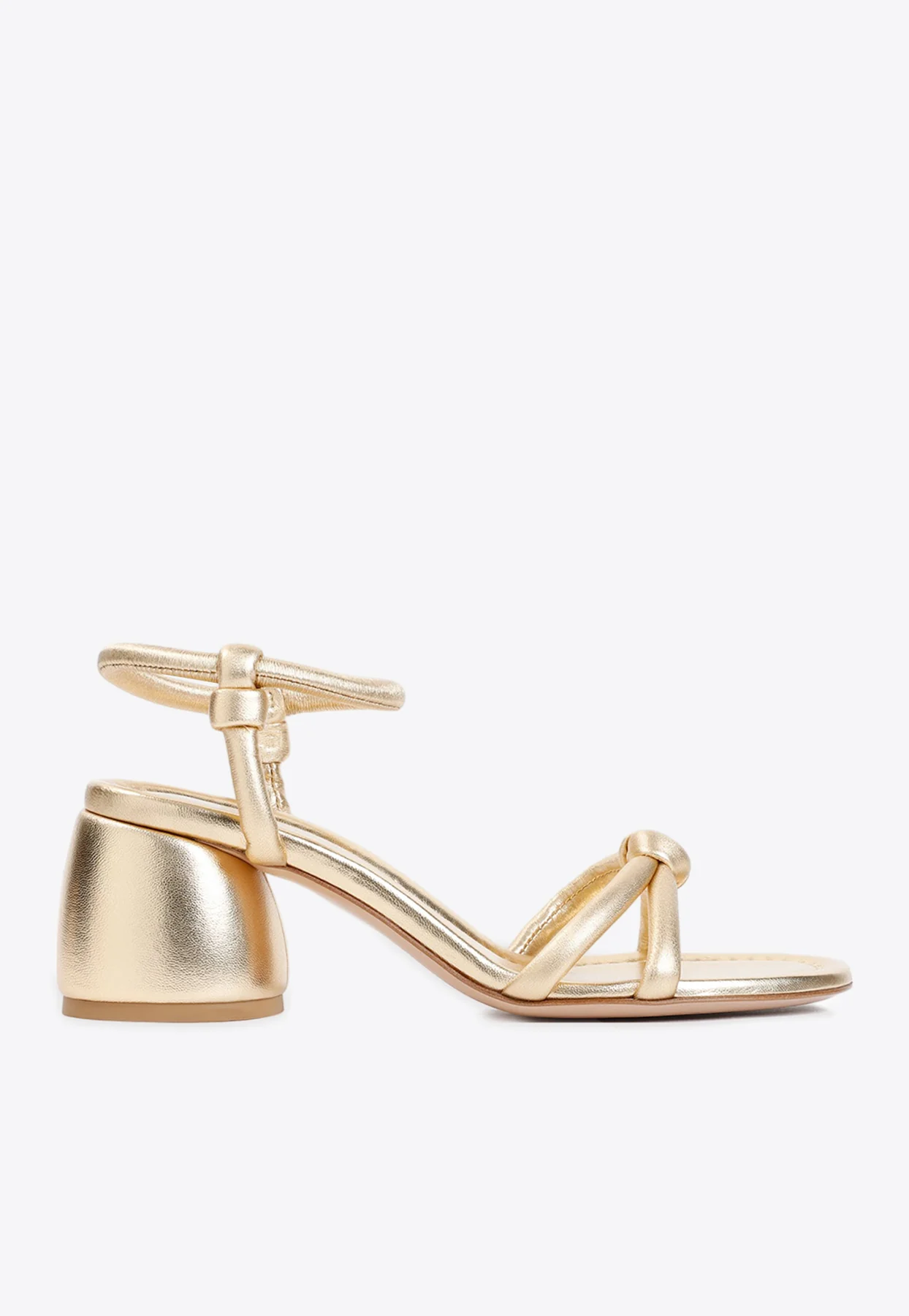 Gianvito Rossi Cassis 60 Sandals in Metallic Nappa Leather
