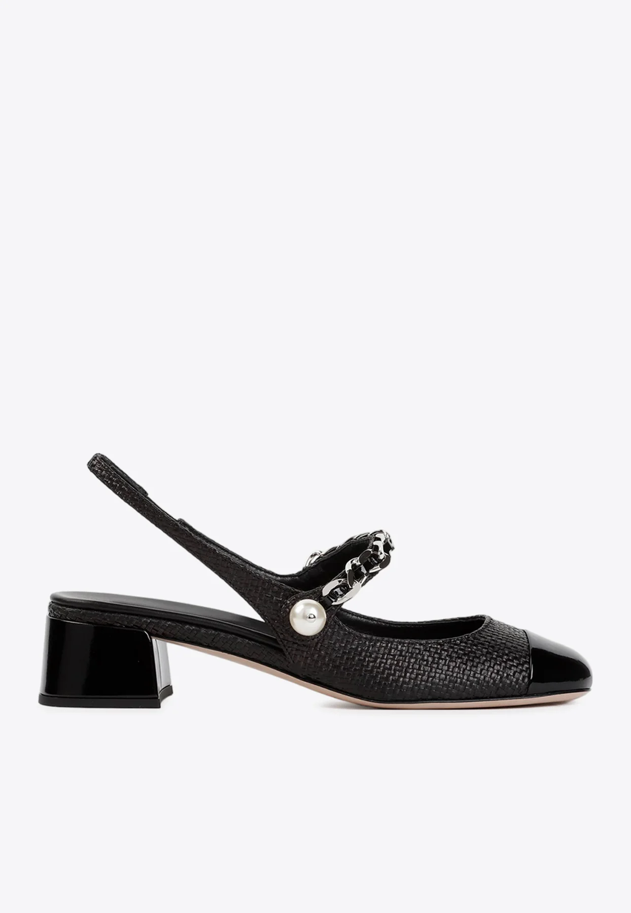 Miu Miu 45 Slingback Knitted Pumps