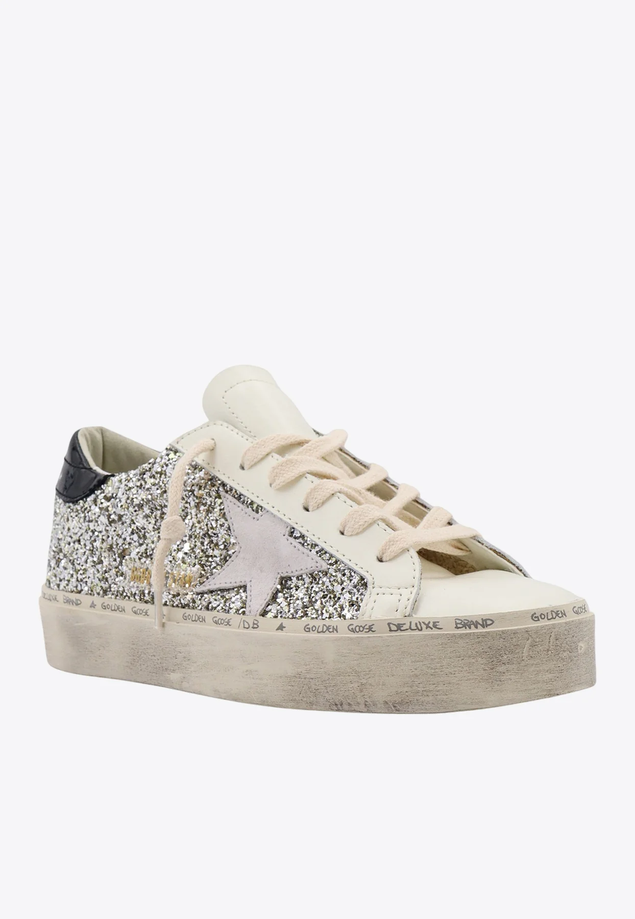 Golden Goose GGDB Hi Star All-Over Glitter Leather Sneakers Women Men