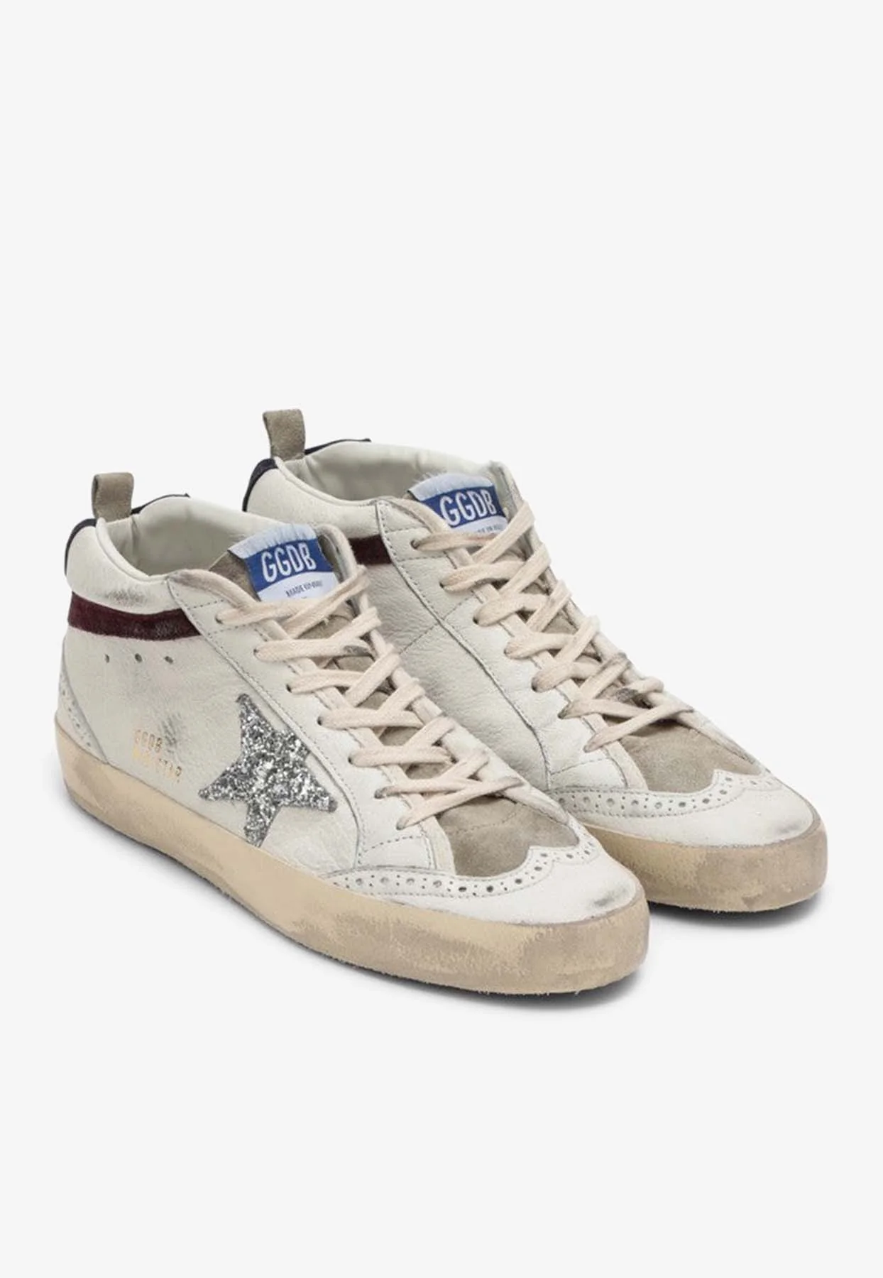 Golden Goose GGDB Mid Star Leather High-Top Sneakers Women Men