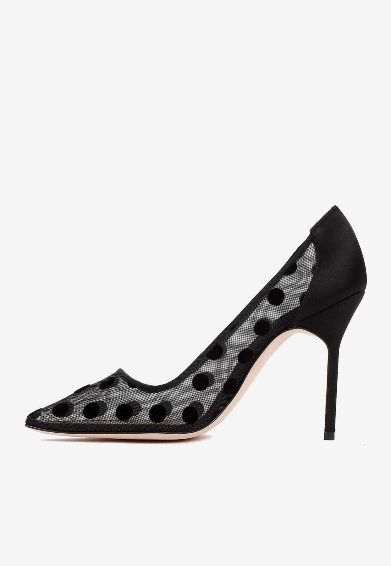 Manolo Blahnik Bbla Pick Tora 105 Mesh Pumps