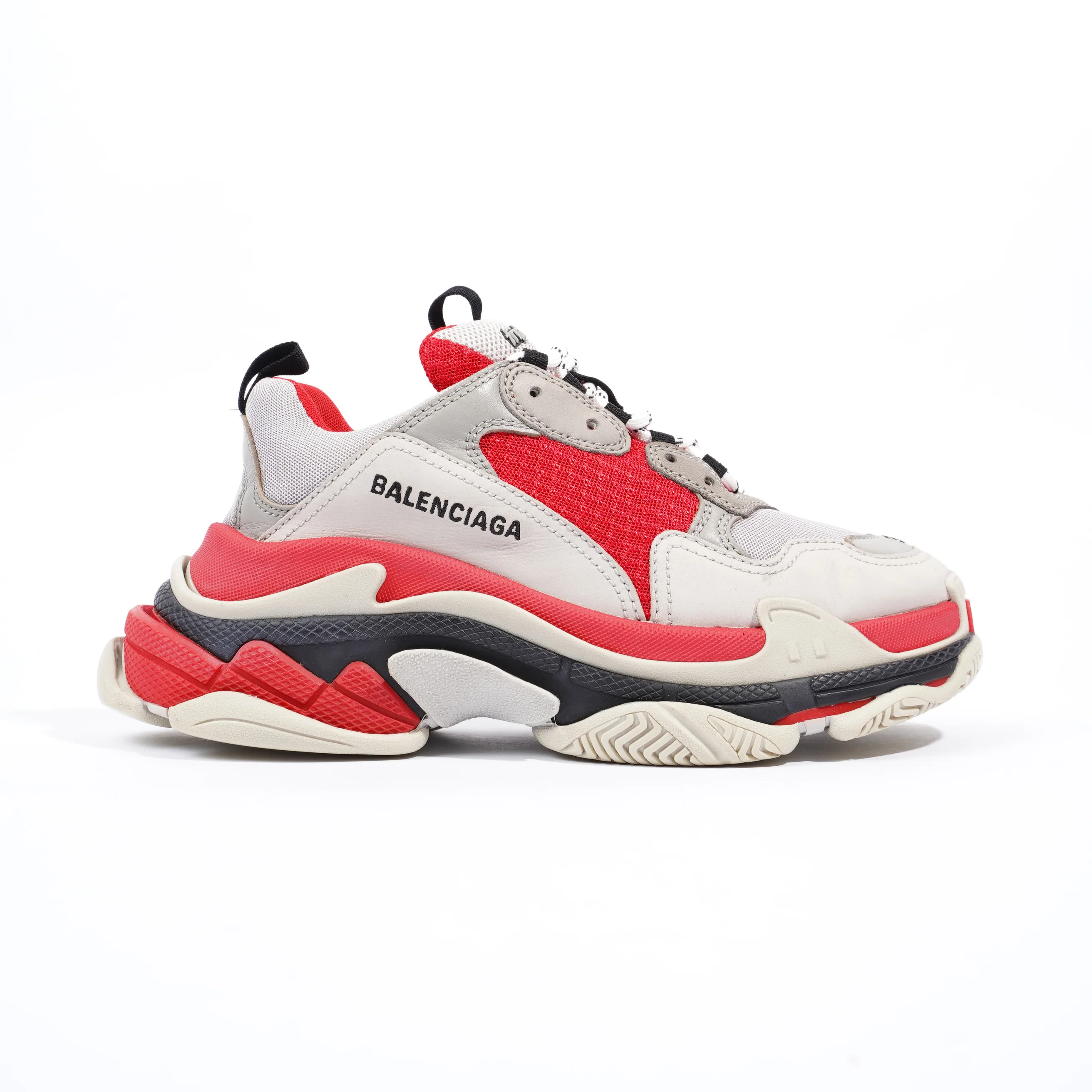 Balenciaga Triple S Grey / Red Mesh EU 39 UK 6