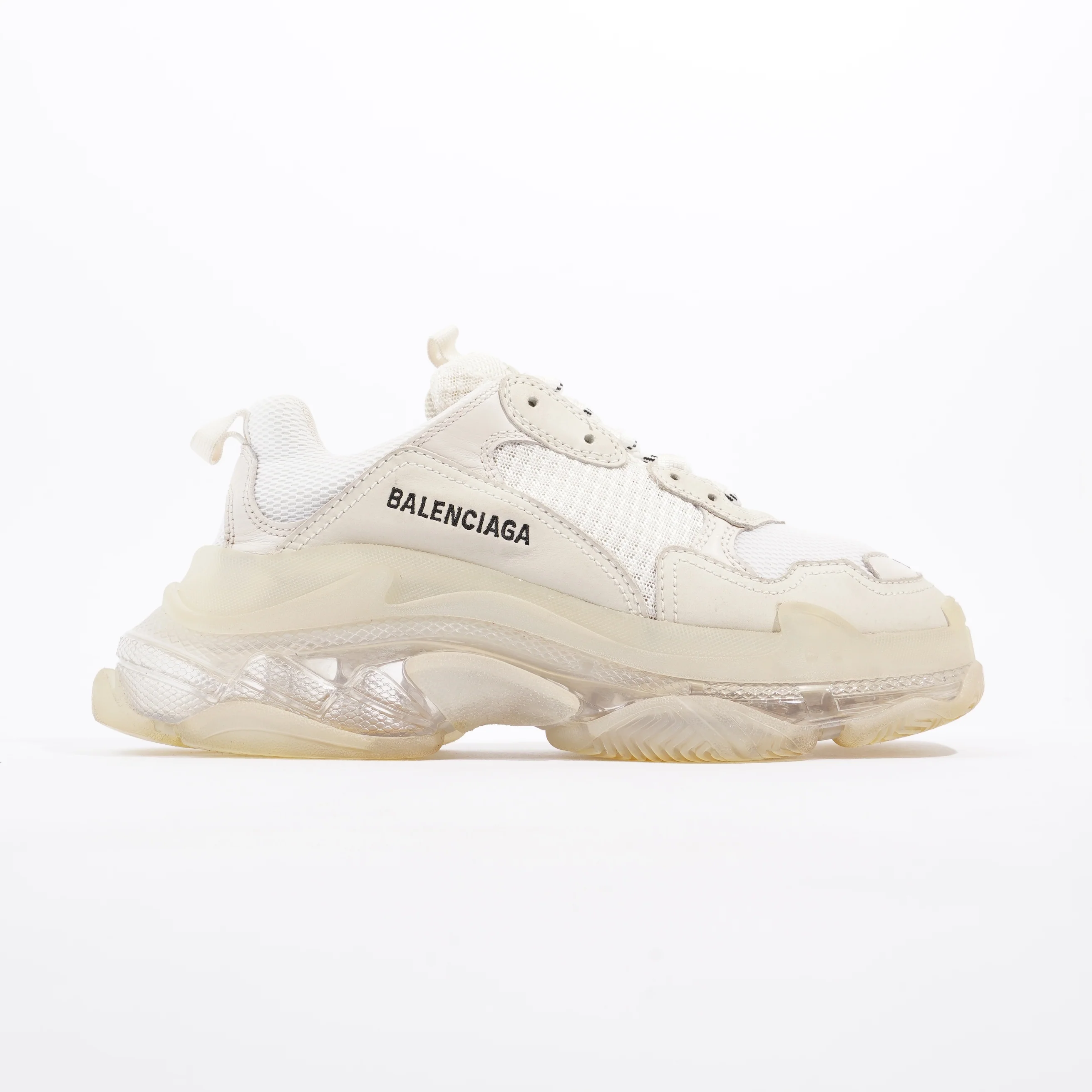 Balenciaga Triple S Clear Sole White Mesh EU 40 UK 7