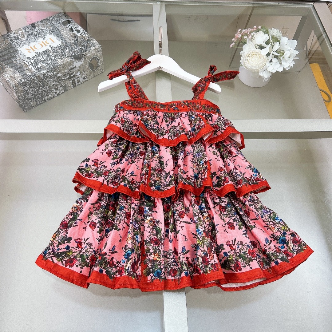 D&G spring and summer girls skirt suit Kids Children Clothing