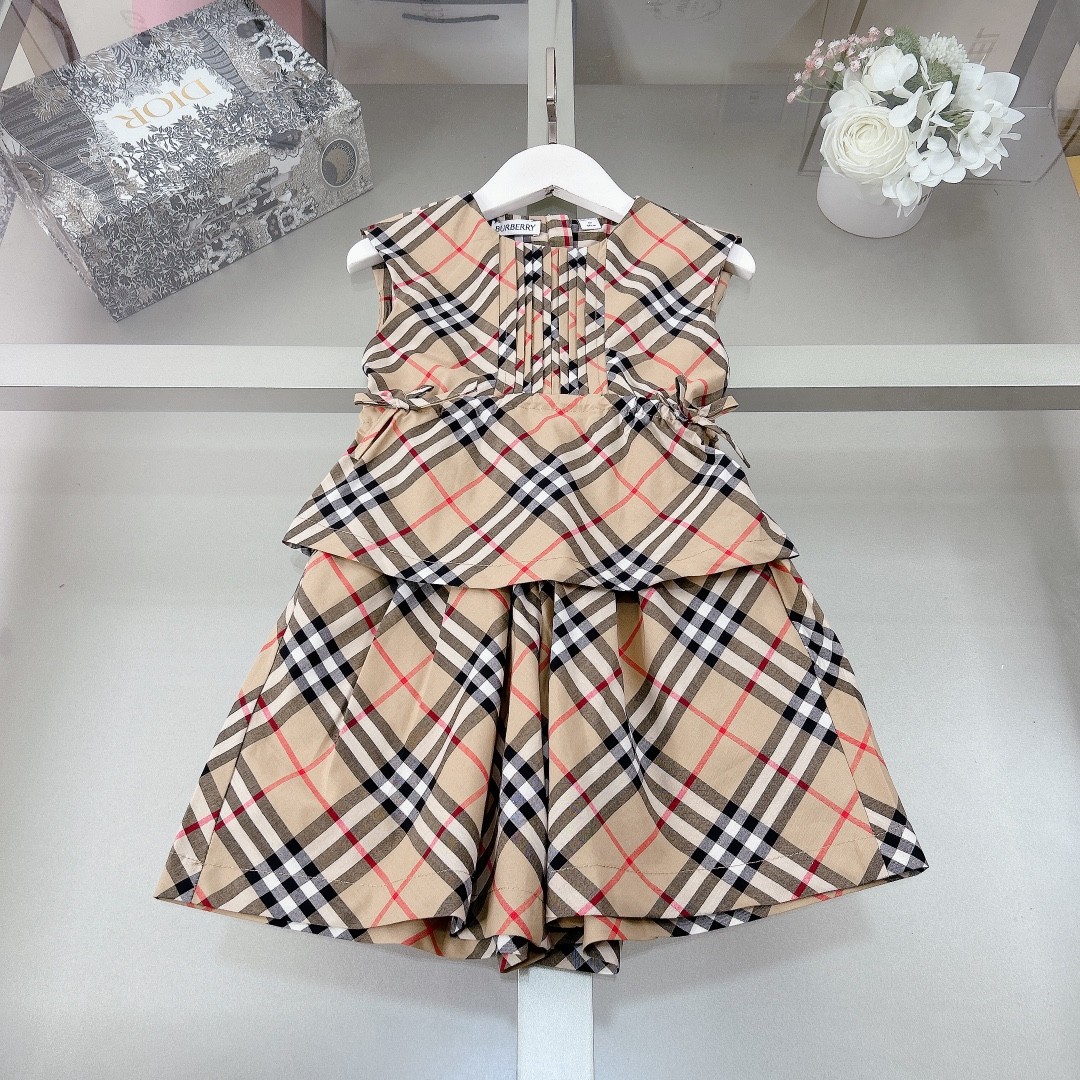 Burberry new girls culottes suit Kids Children Clothing
