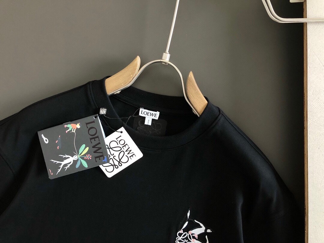 LOEWE Embroidered animal t-shirt