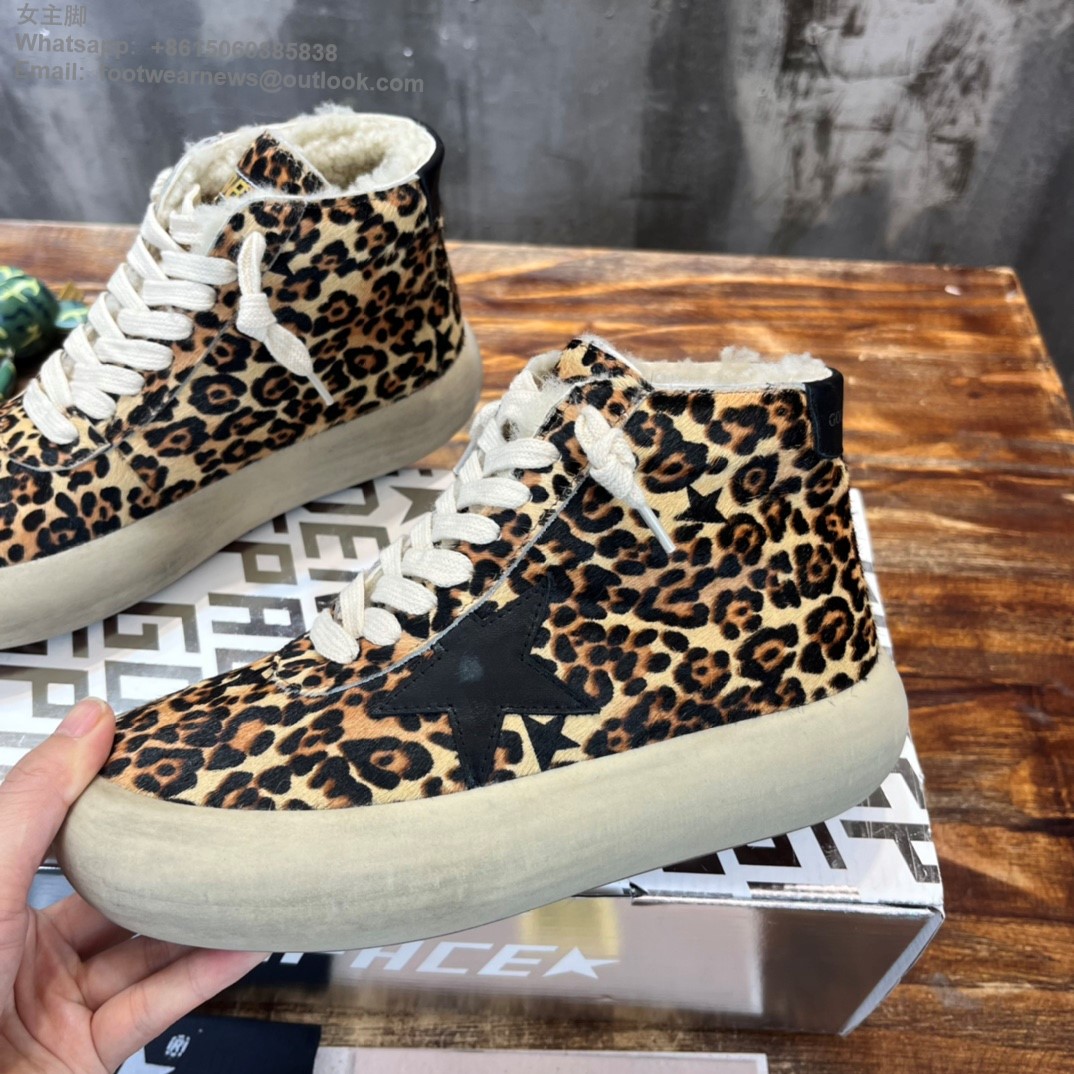 Golden Goose GGDB High Tops Sneakers leopard Women Men 895