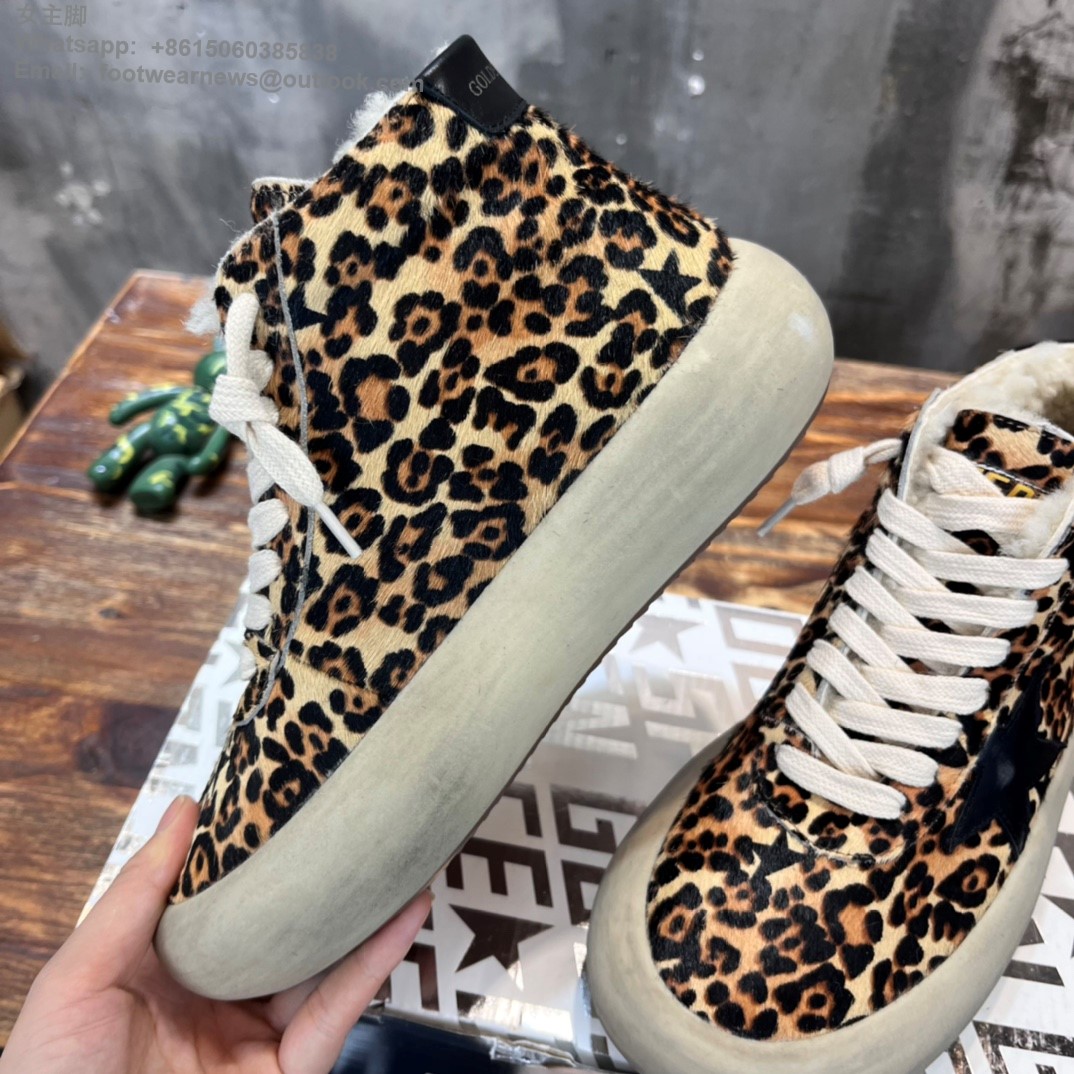 Golden Goose GGDB High Tops Sneakers leopard Women Men 895