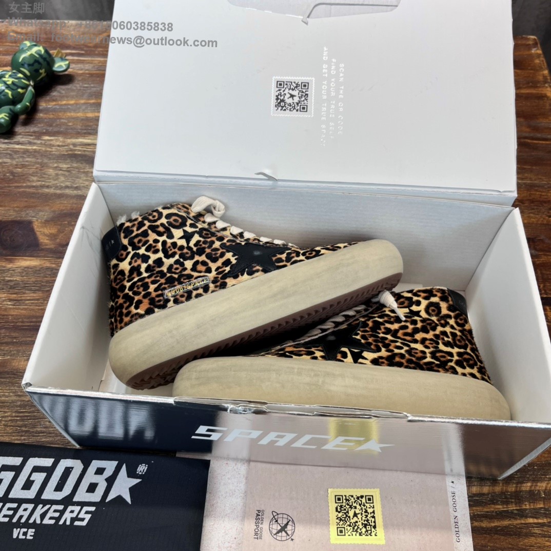 Golden Goose GGDB High Tops Sneakers leopard Women Men 895
