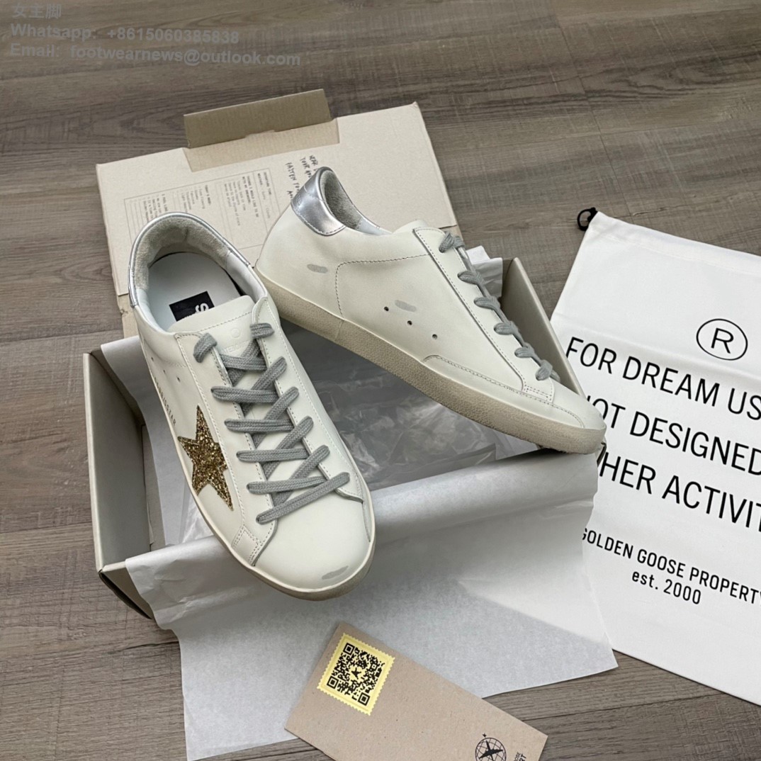 Golden Goose GGDB Superstar Low top Sneakers silver star Women Men Shoes