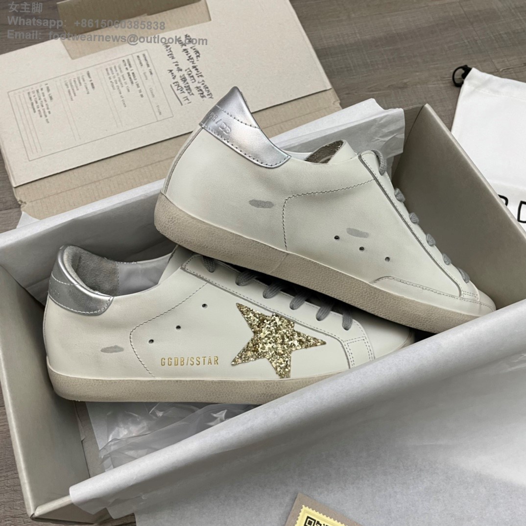 Golden Goose GGDB Superstar Low top Sneakers silver star Women Men Shoes