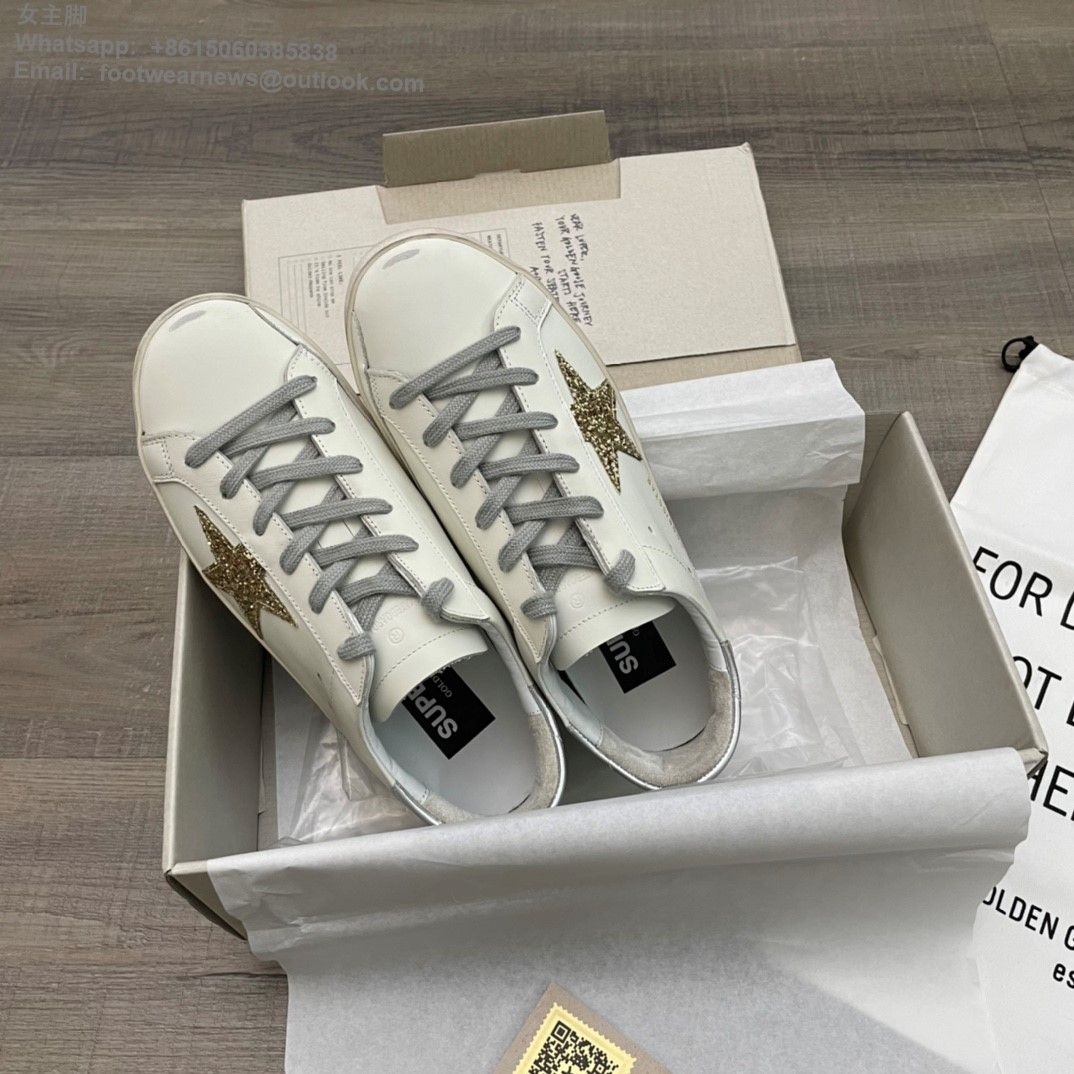 Golden Goose GGDB Superstar Low top Sneakers silver star Women Men Shoes