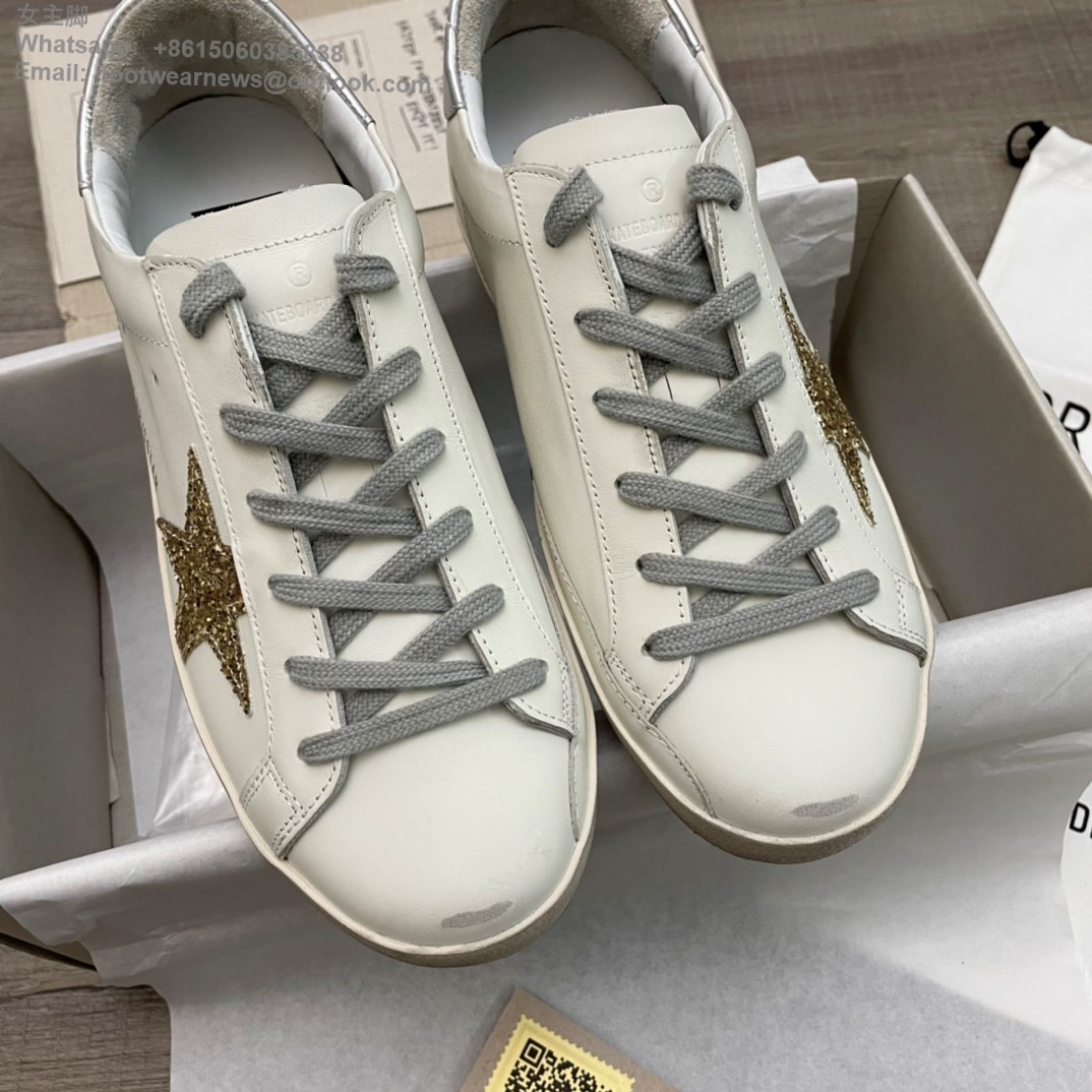 Golden Goose GGDB Superstar Low top Sneakers silver star Women Men Shoes