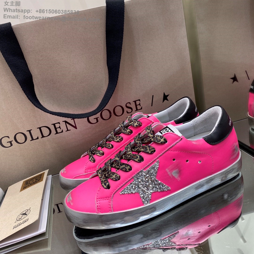 Golden Goose GGDB pink leather Sneakers Women Men Shoes