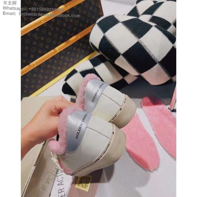 Golden Goose GGDB Fur pink star Sneakers Women Men Shoes