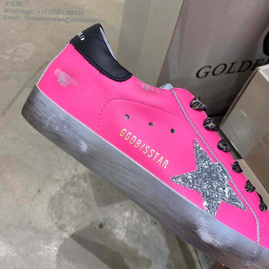 Golden Goose GGDB pink leather Sneakers Women Men Shoes