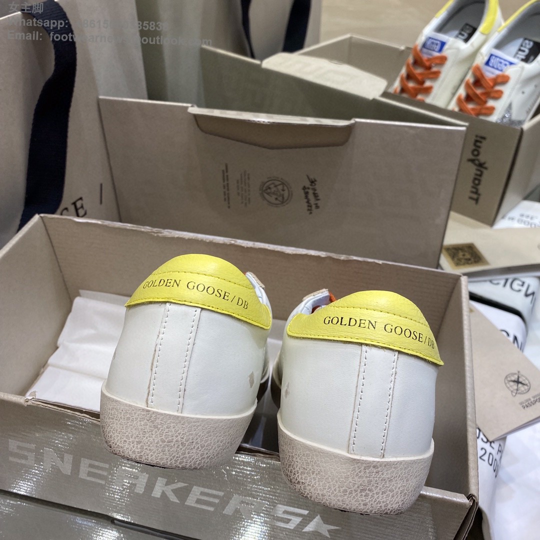 GOLDEN GOOSE Super-Star low-top Sneakers Lace-up GGDB Women Men Shoes silver glitter star