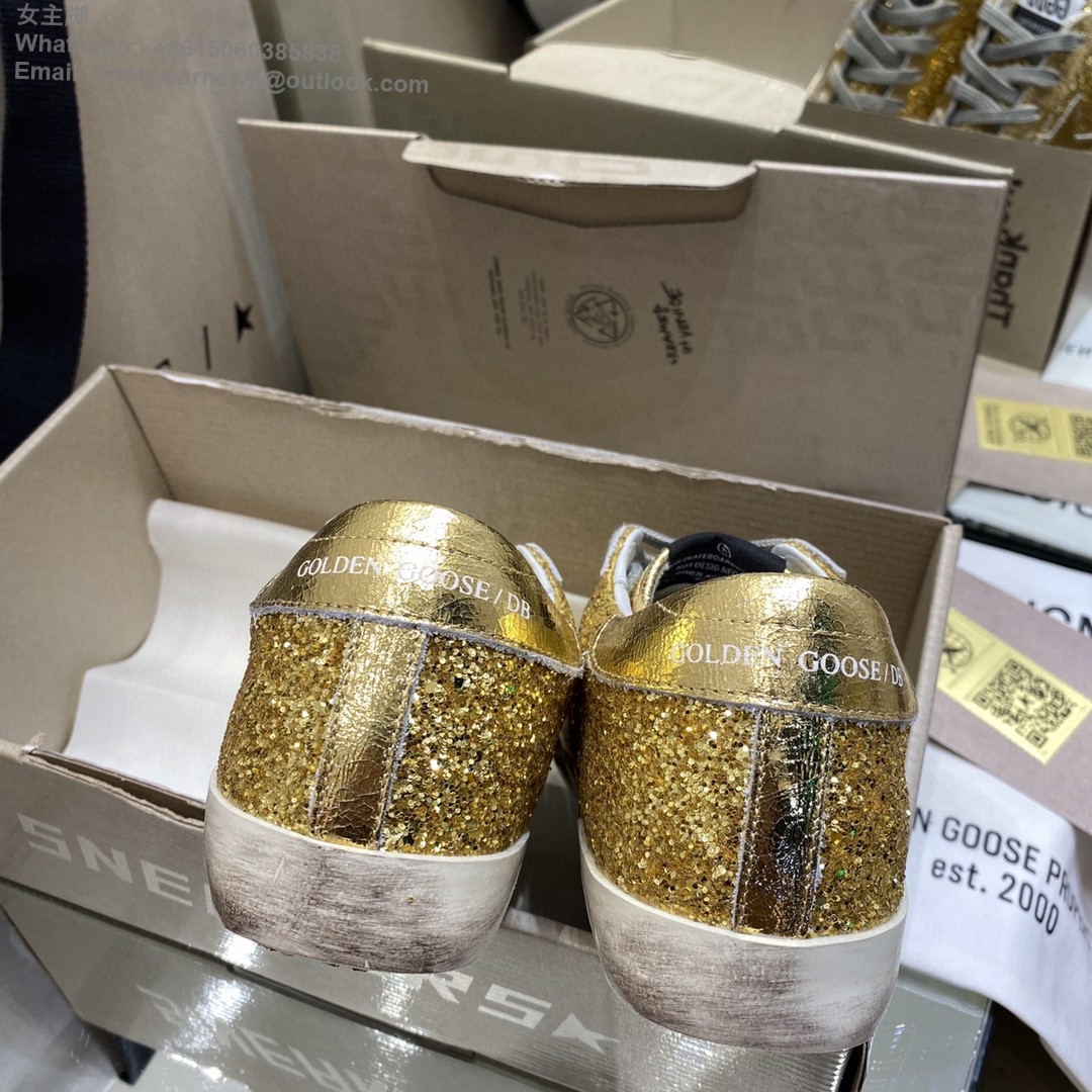 Golden Goose GGDB sstar gold glitter Sneakers Women Men Shoes