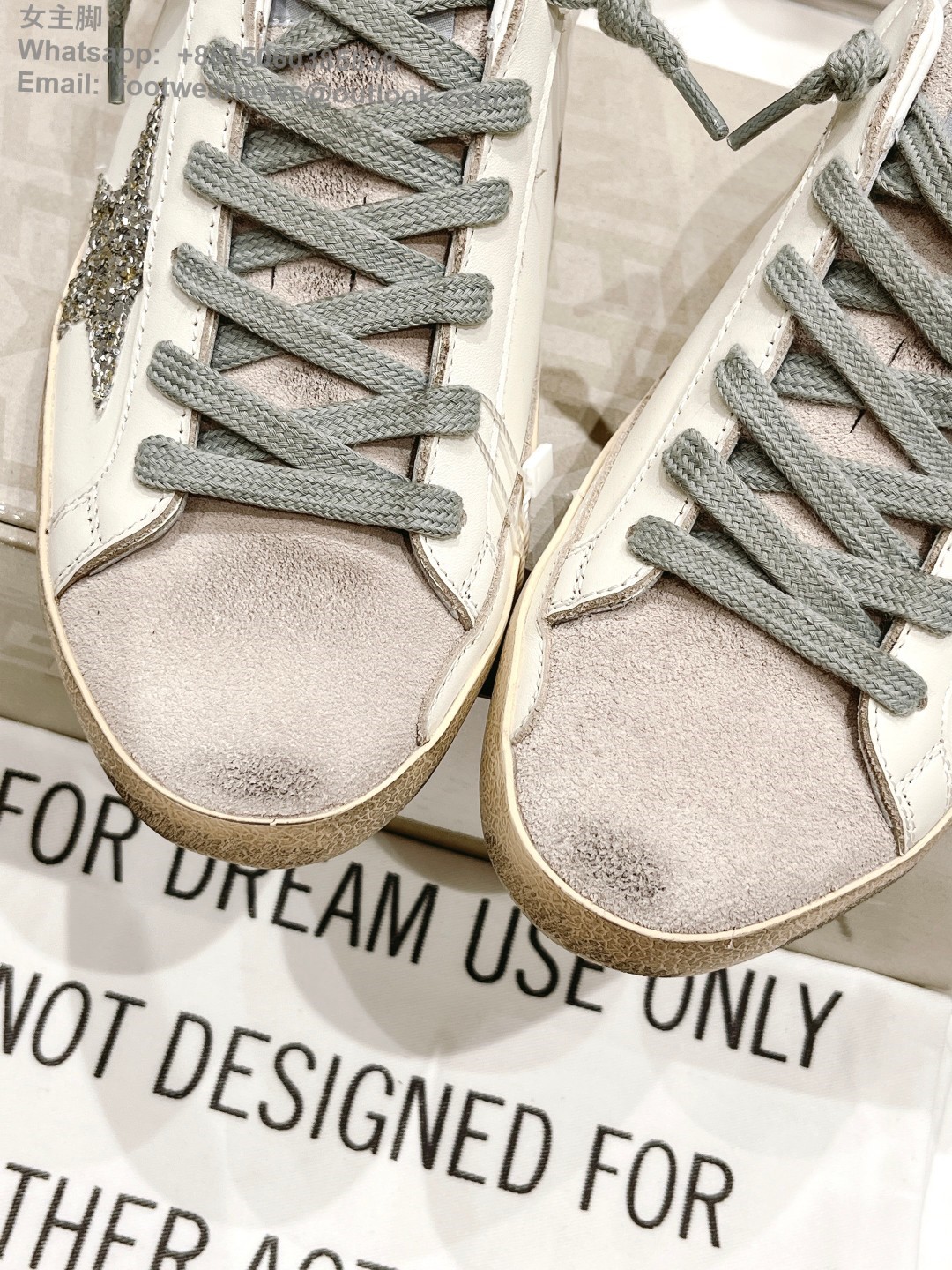 GOLDEN GOOSE Super-Star low-top Sneakers Lace-up GGDB Women Men Shoes Slip-on sabot Slipper glitter star