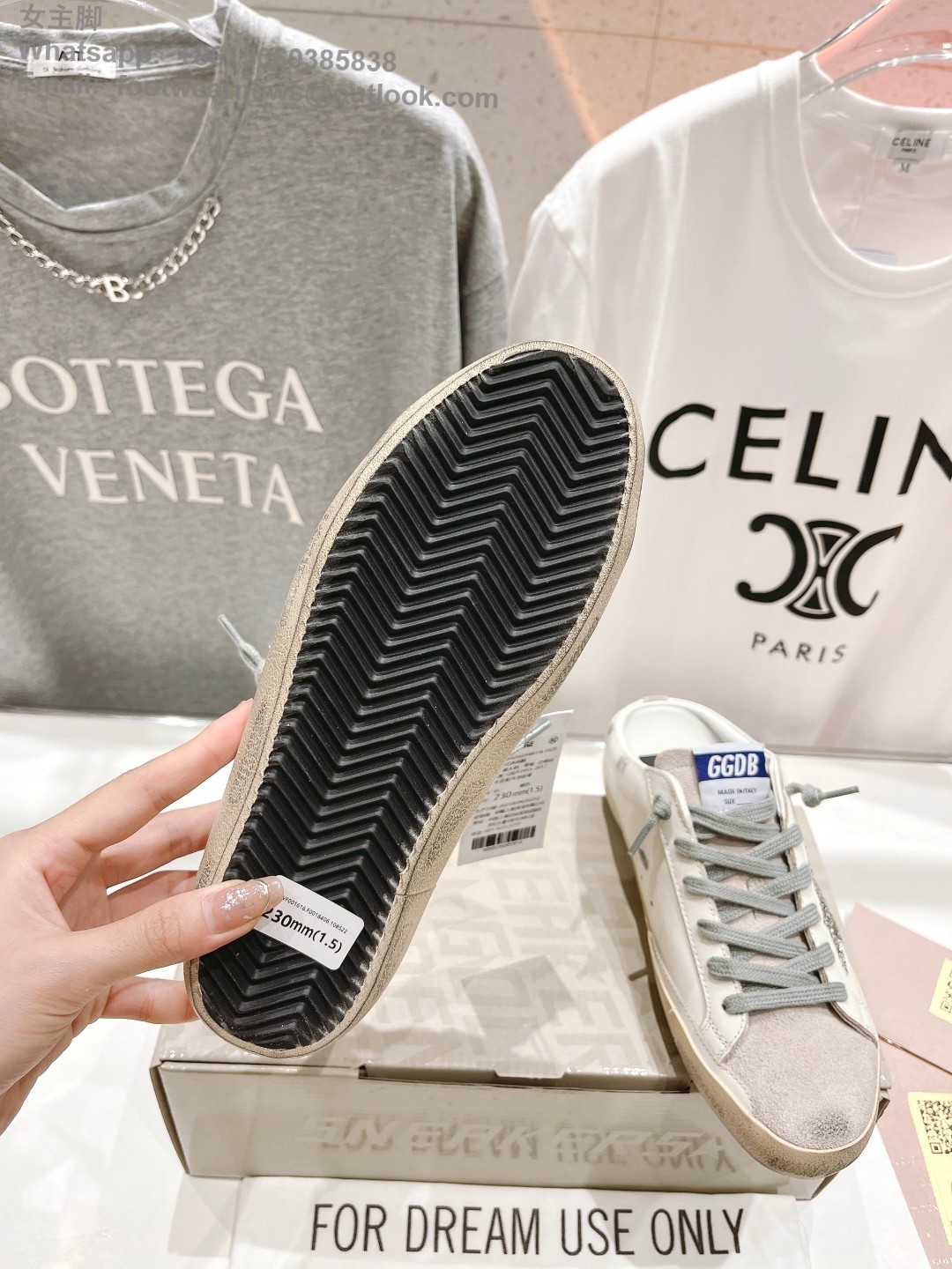 GOLDEN GOOSE Super-Star low-top Sneakers Lace-up GGDB Women Men Shoes Slip-on sabot Slipper glitter star