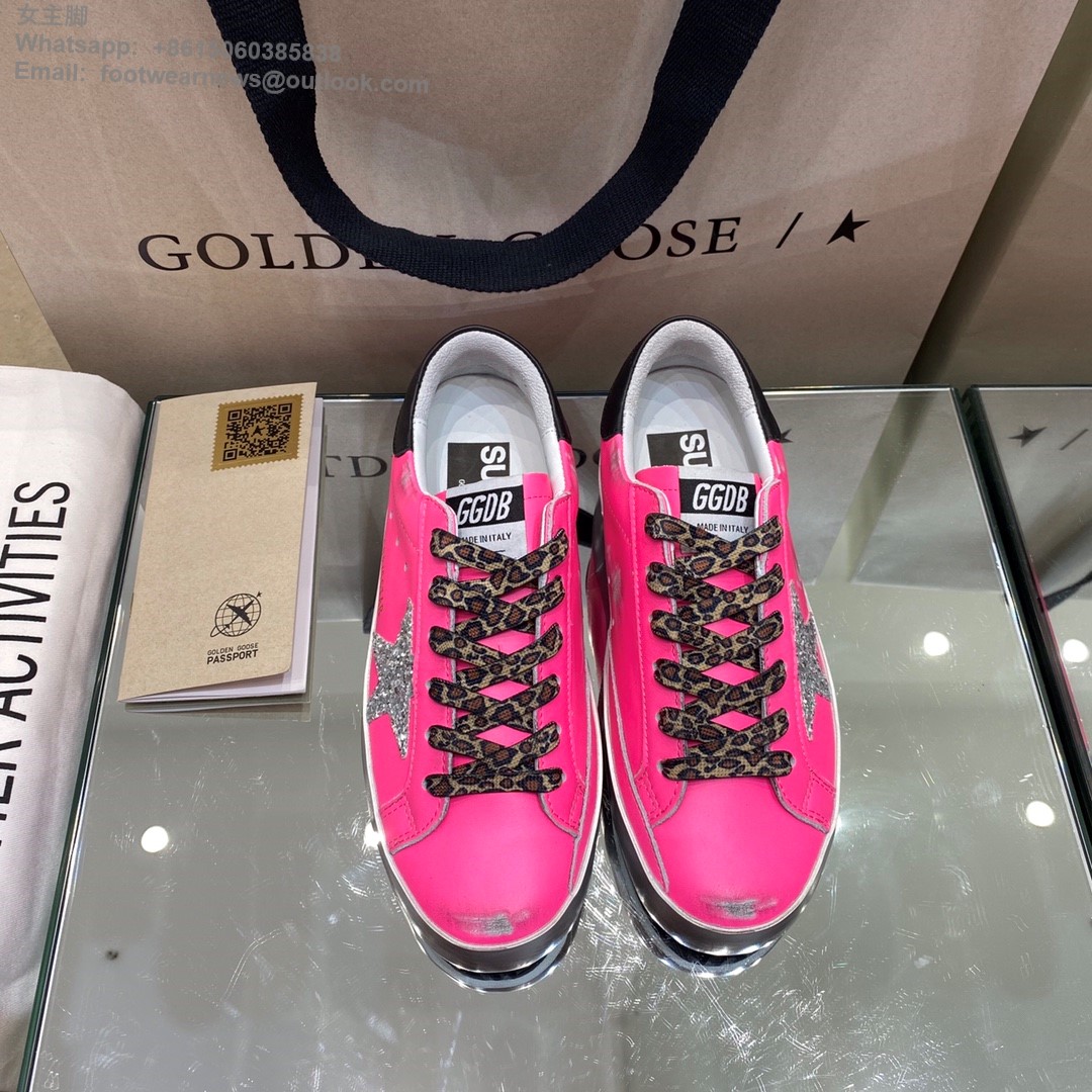 Golden Goose GGDB pink leather Sneakers Women Men Shoes