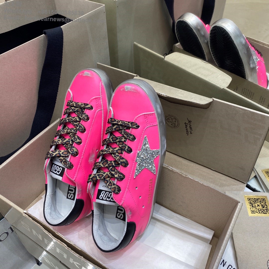 Golden Goose GGDB pink leather Sneakers Women Men Shoes