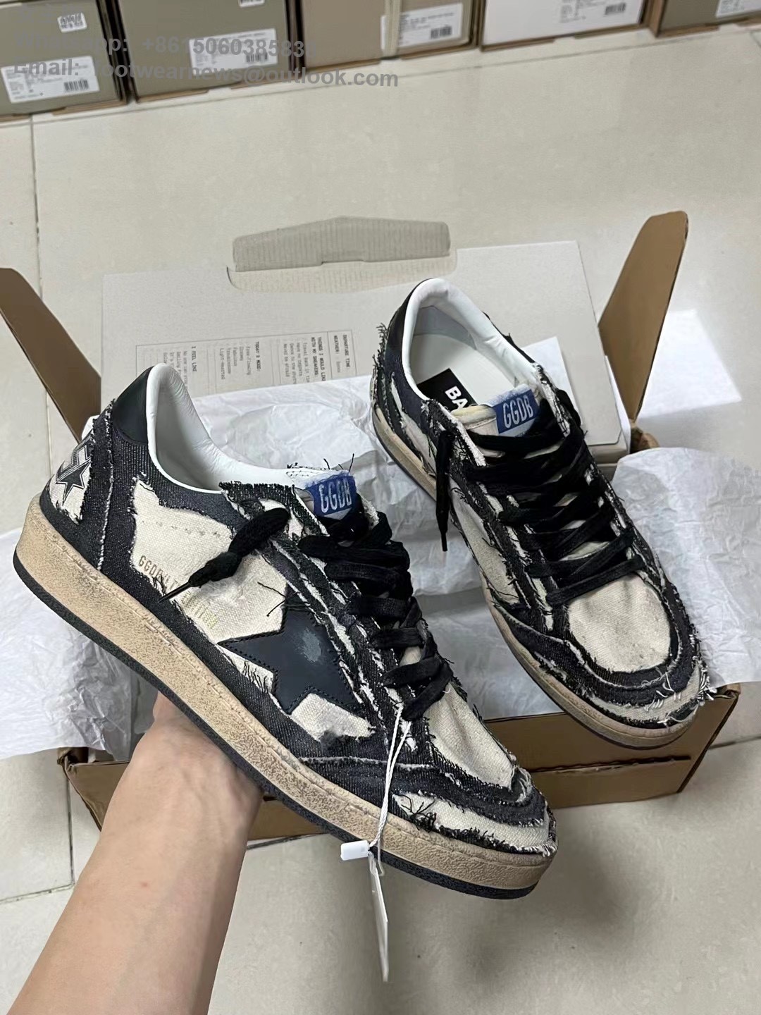 Golden Goose GGDB LTD EDITION dirty Sneaker Women Men Lace-Up Shoes black