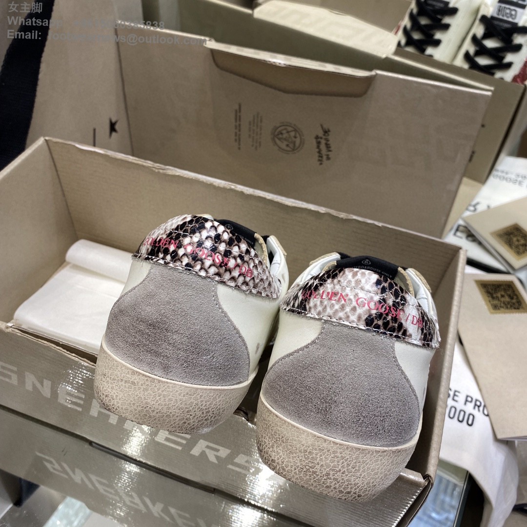 GOLDEN GOOSE Super-Star low-top Sneakers Lace-up GGDB Women Men Shoes pink glitter star