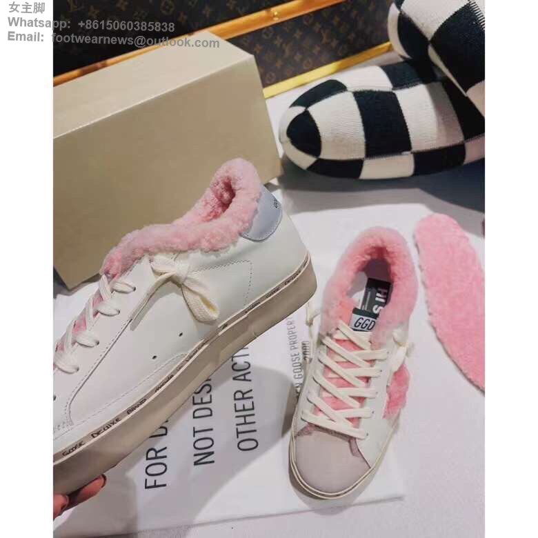 Golden Goose GGDB Fur pink star Sneakers Women Men Shoes