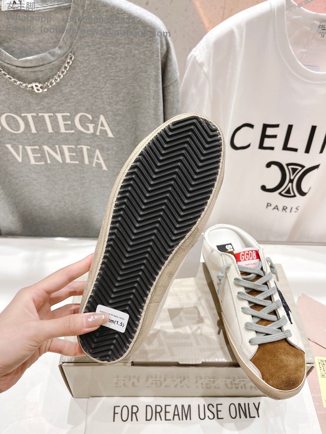 GOLDEN GOOSE Super-Star low-top Sneakers Lace-up GGDB Women Men Shoes Slip-on sabot Slipper glitter