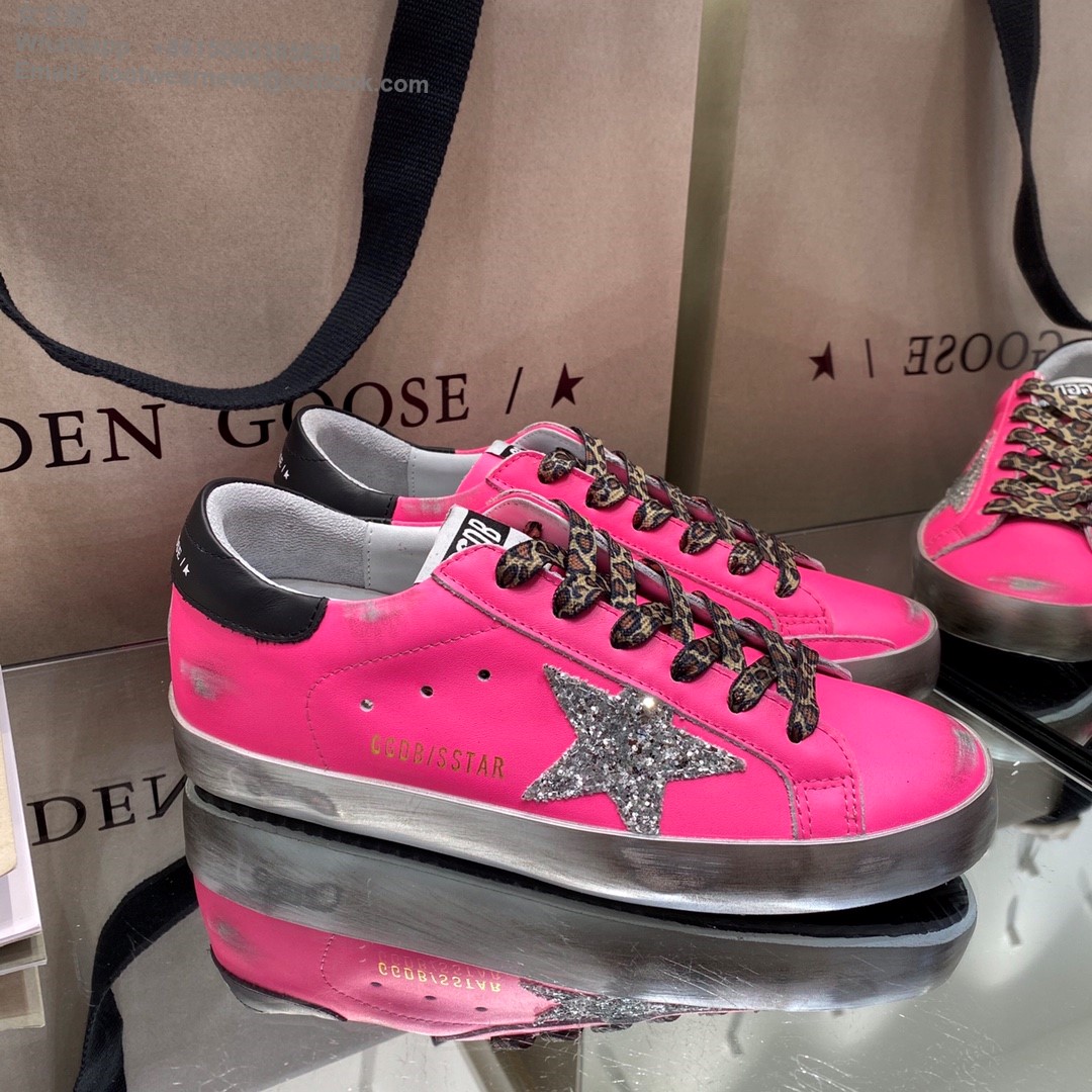 Golden Goose GGDB pink leather Sneakers Women Men Shoes