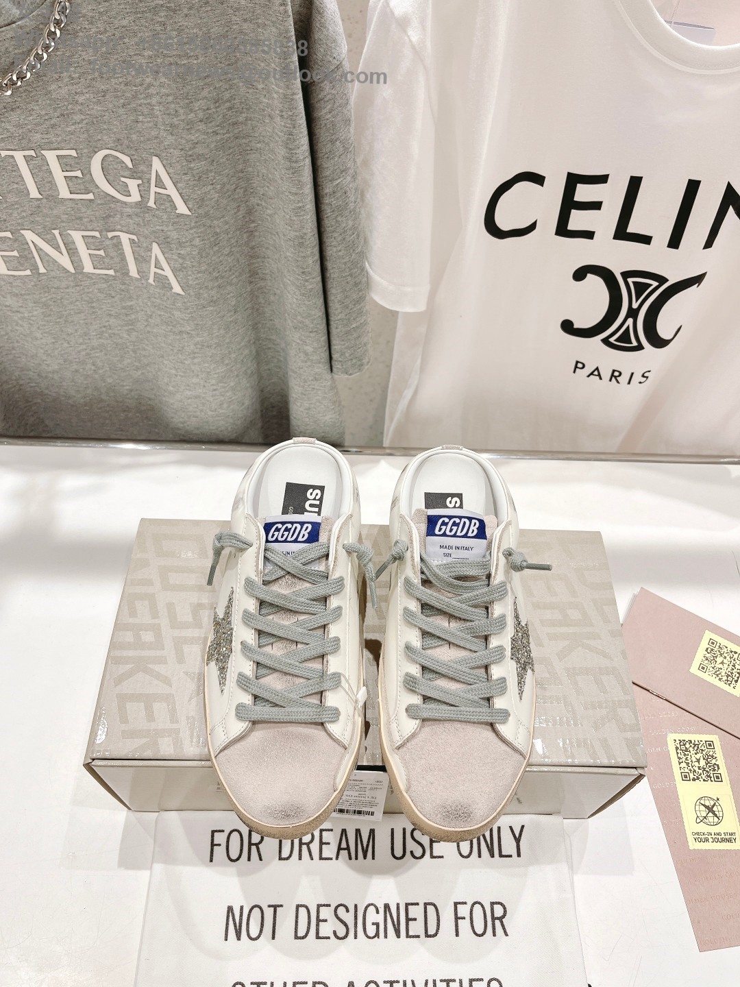 GOLDEN GOOSE Super-Star low-top Sneakers Lace-up GGDB Women Men Shoes Slip-on sabot Slipper glitter star