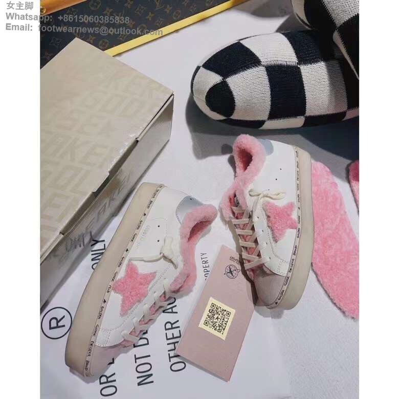 Golden Goose GGDB Fur pink star Sneakers Women Men Shoes